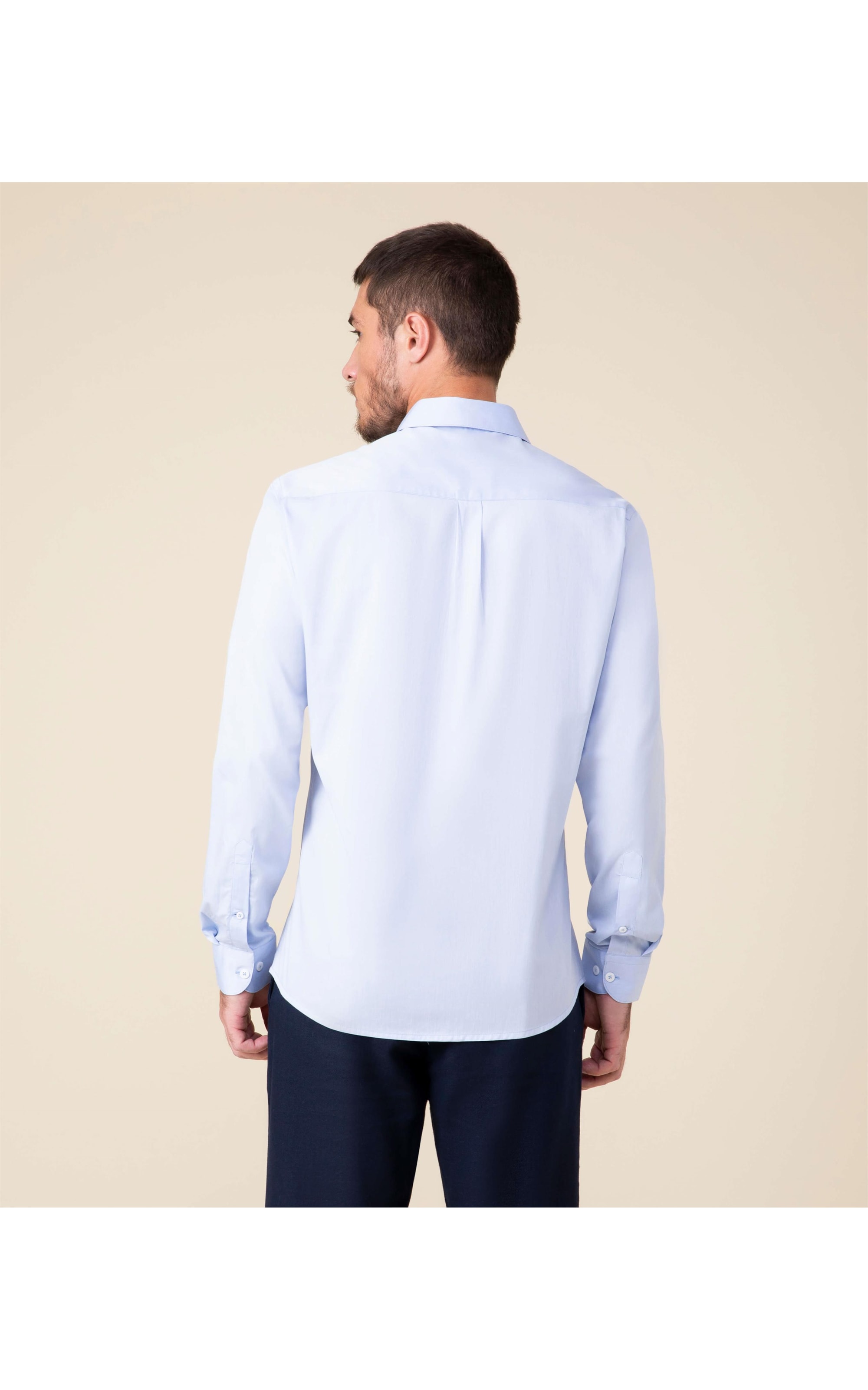 Camisa Twill Ml Azul Claro