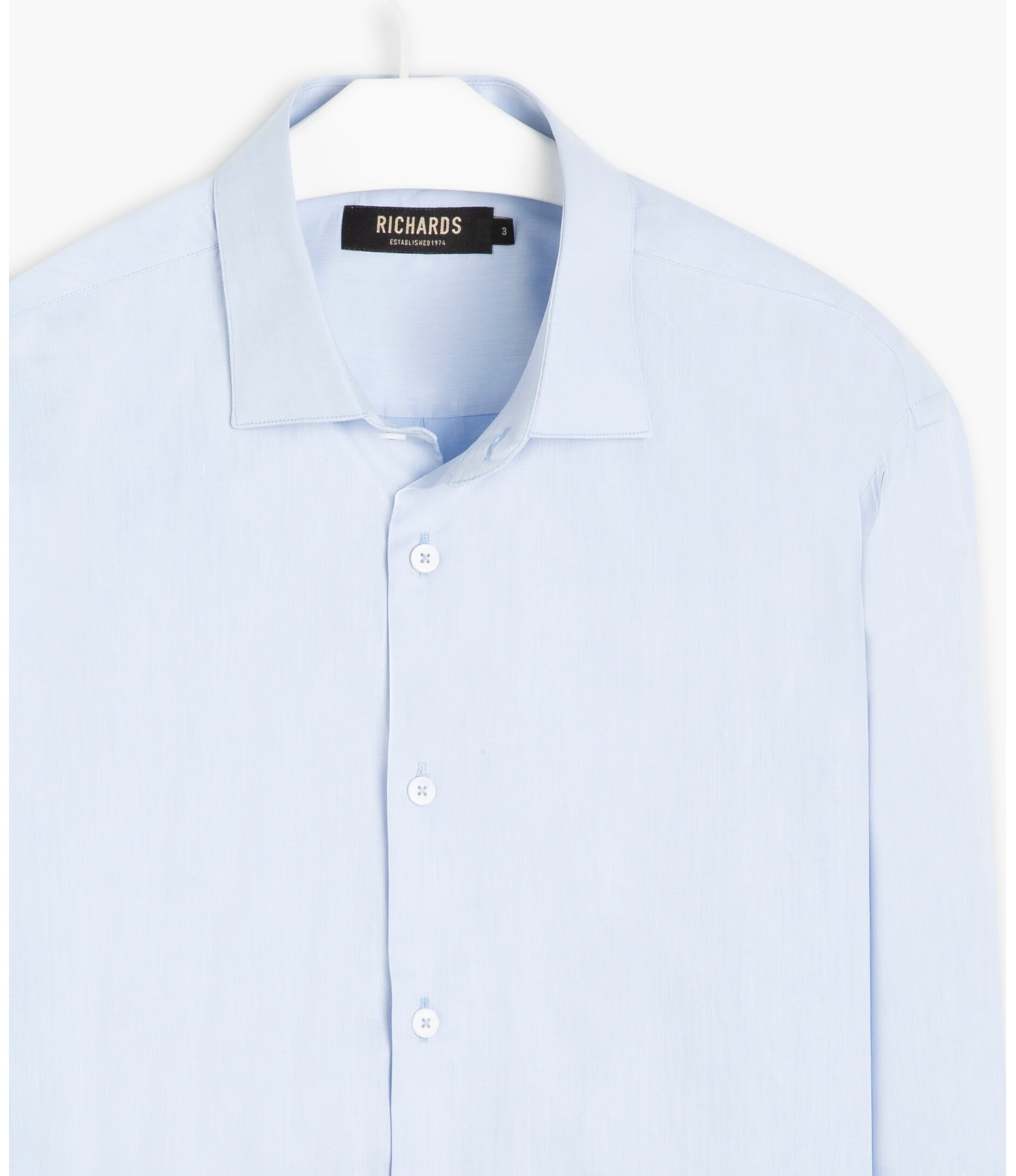 Camisa Twill Ml Azul Claro