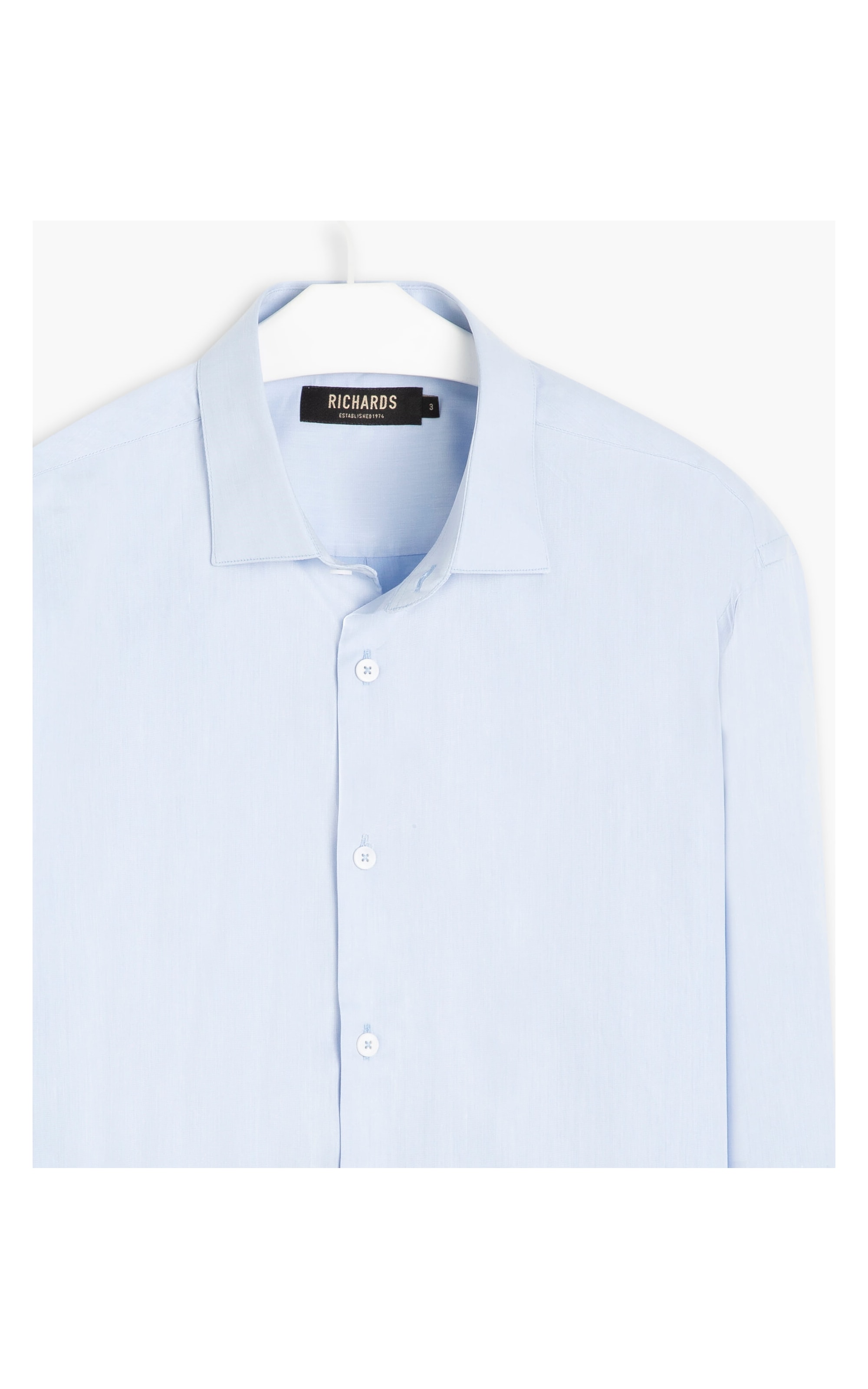 Camisa Twill Ml Azul Claro