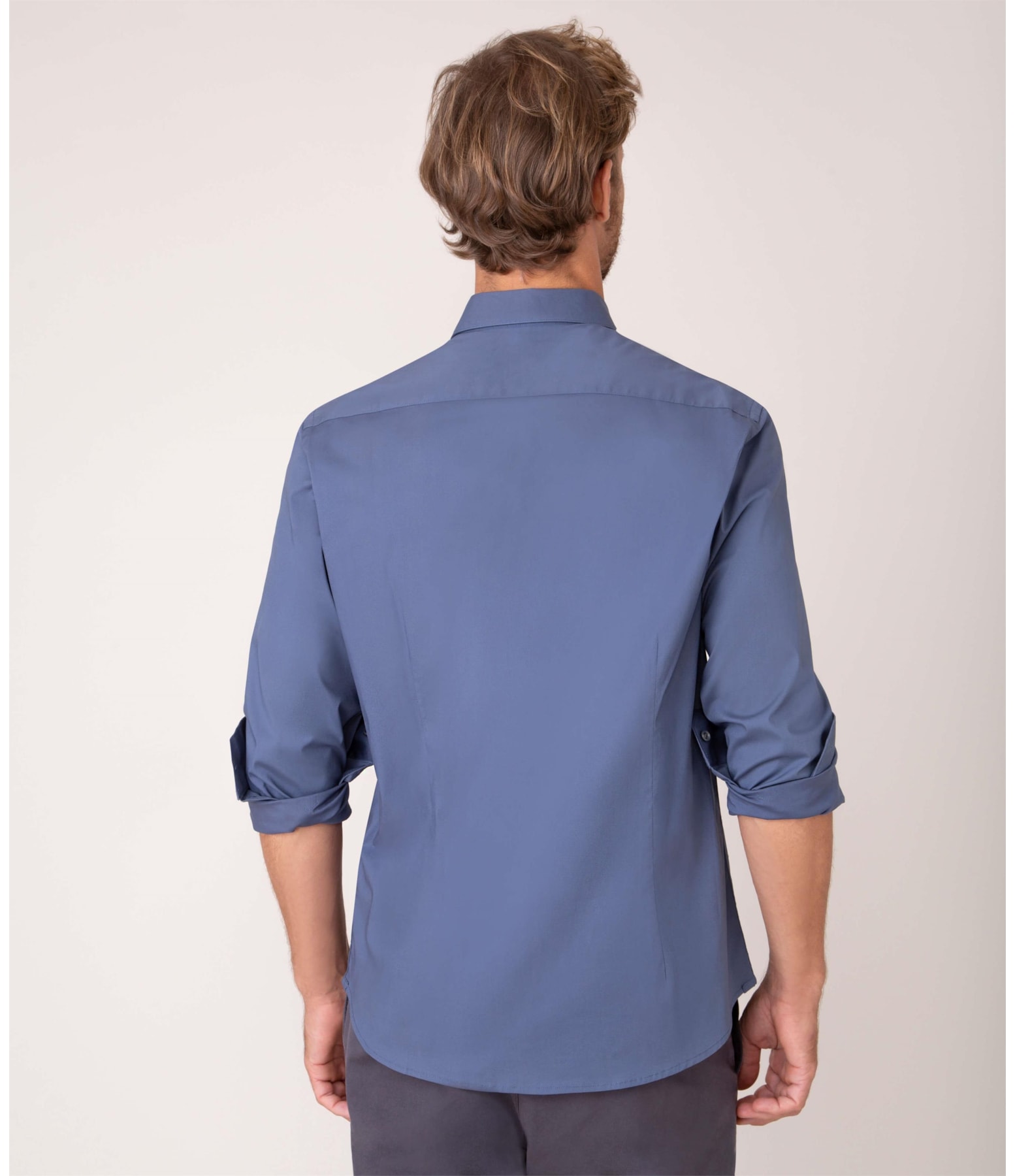 Camisa Urban Stretch Ml Azul Marinho