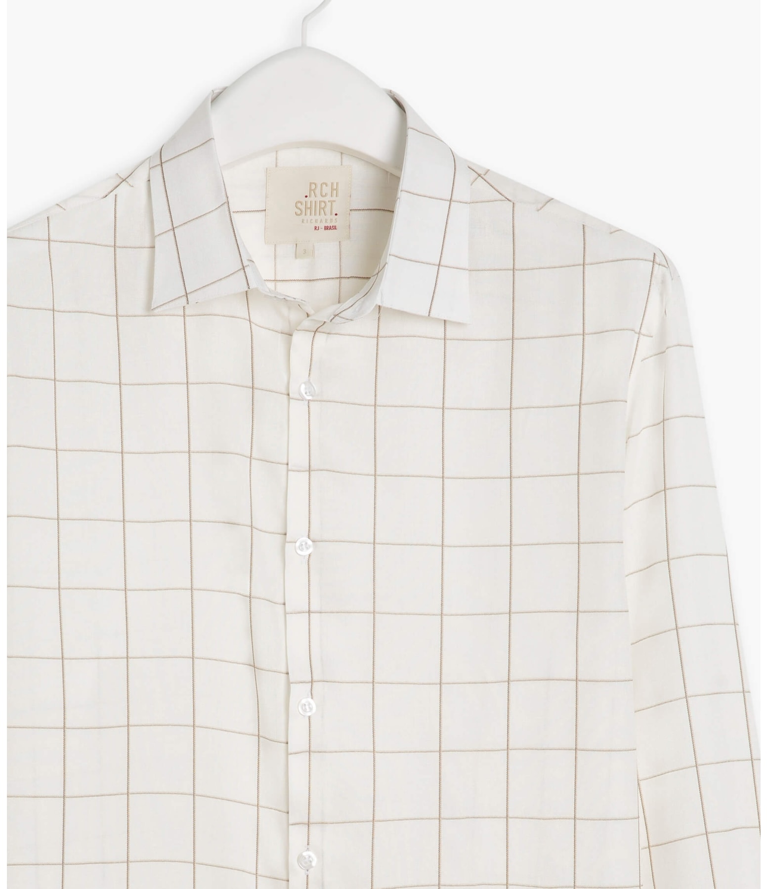 Camisa Vani Viscose Listrada Ml Caqui