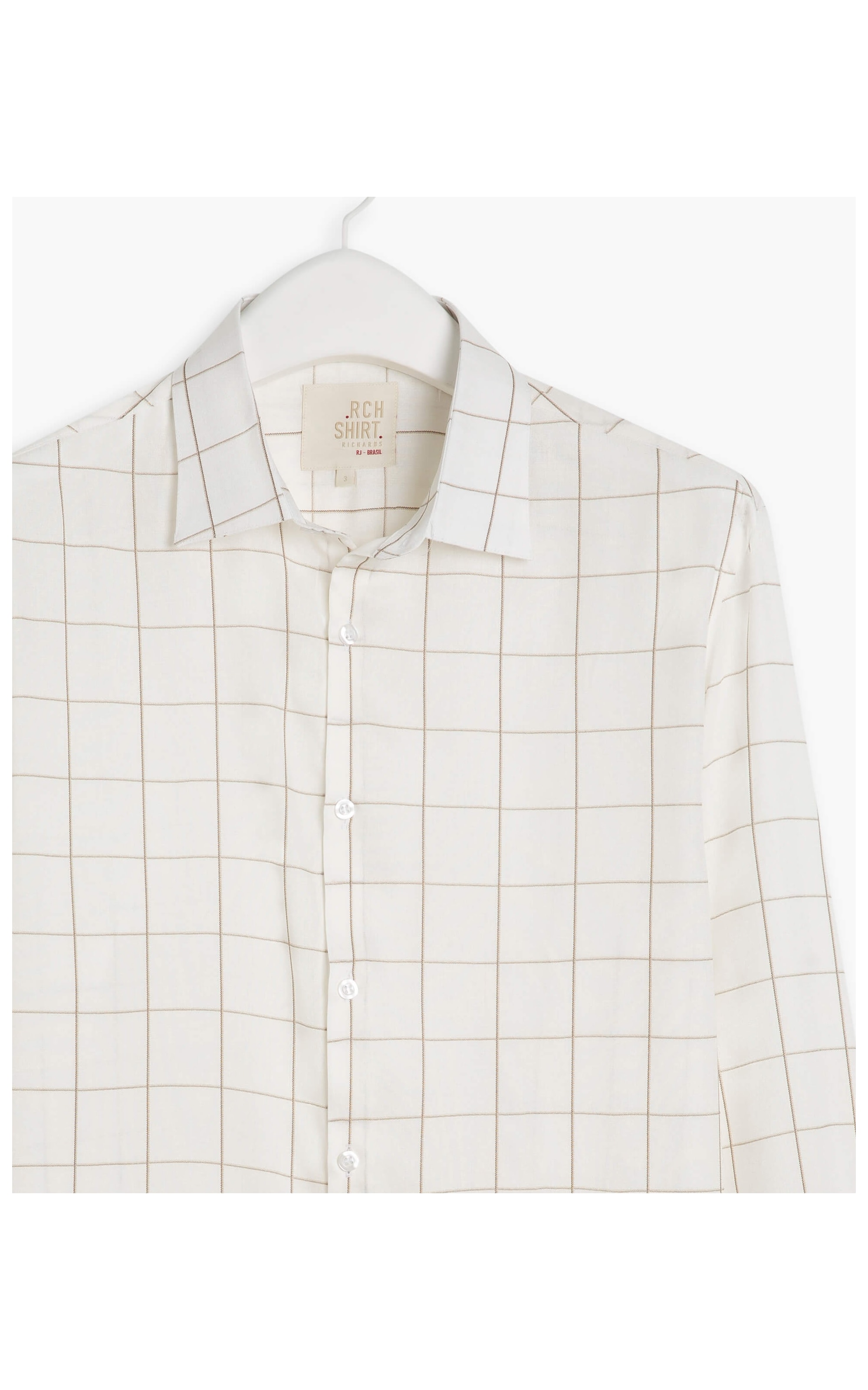 Camisa Vani Viscose Listrada Ml Caqui