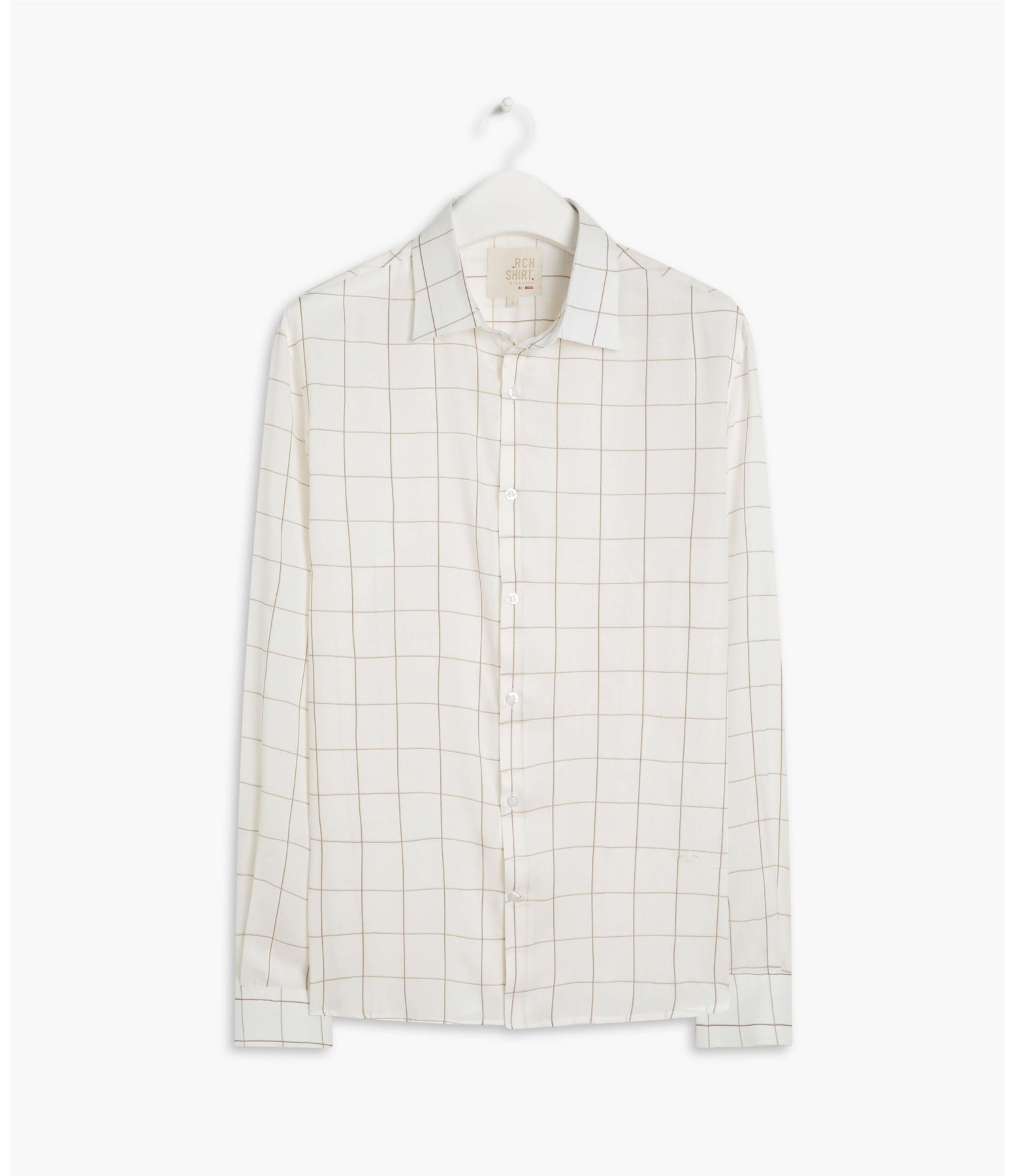 Camisa Vani Viscose Listrada Ml Caqui