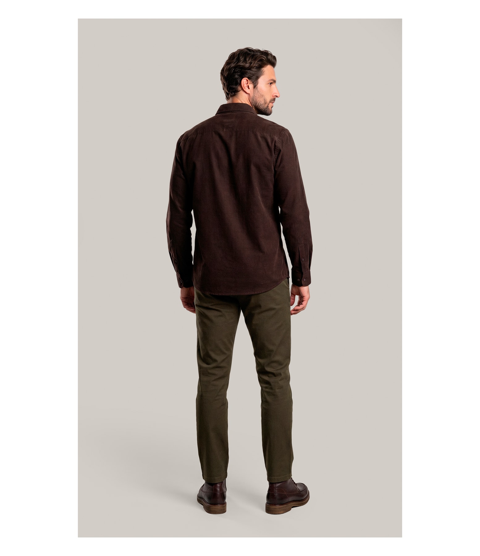Camisa Veludo Classic Dark Brown