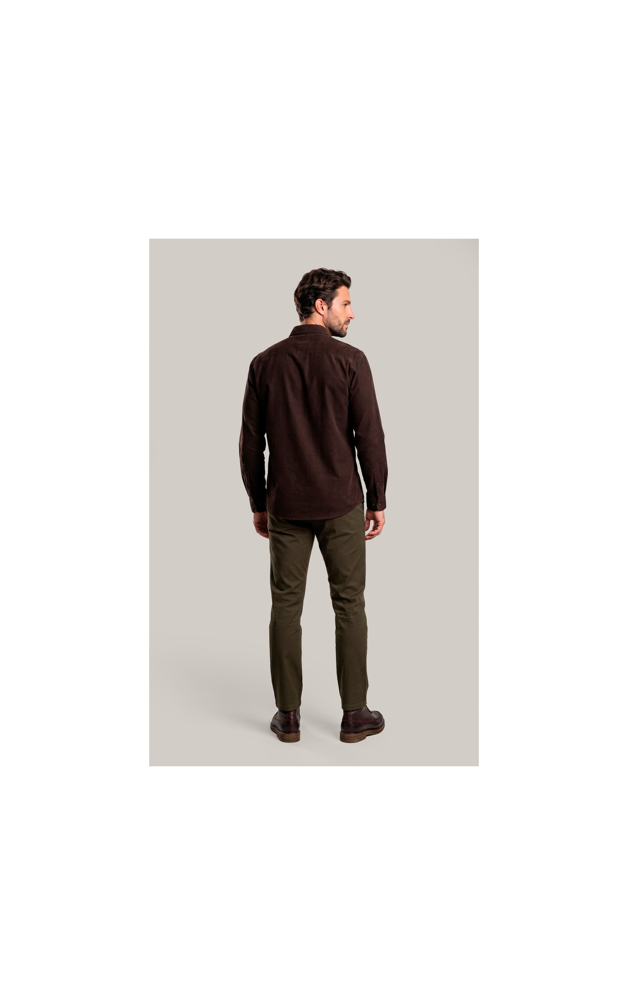 Camisa Veludo Classic Dark Brown