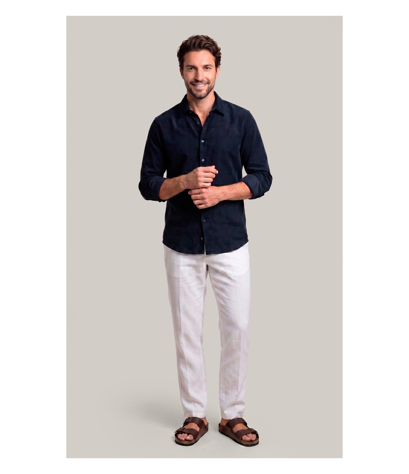 Camisa Veludo Classic Dark Navy