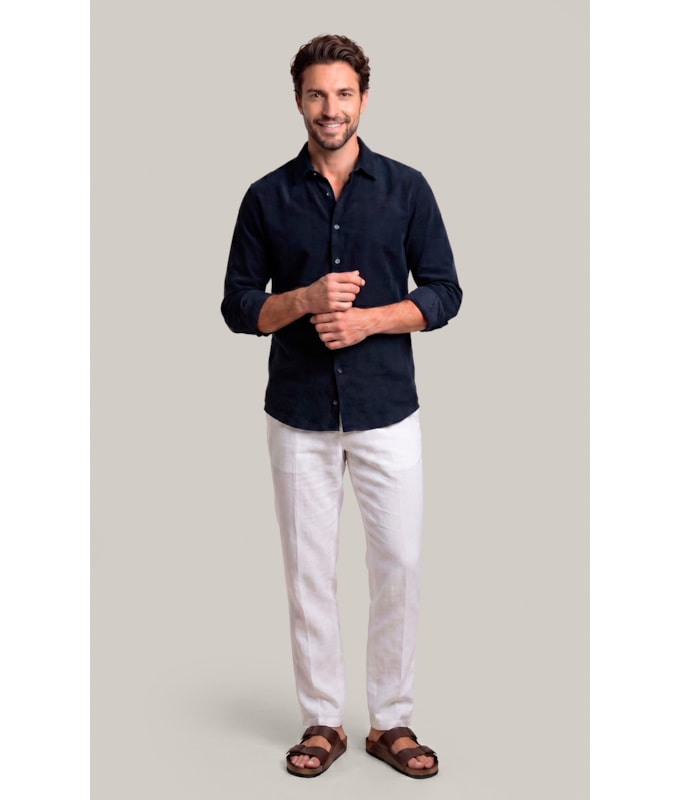 Camisa Veludo Classic Dark Navy