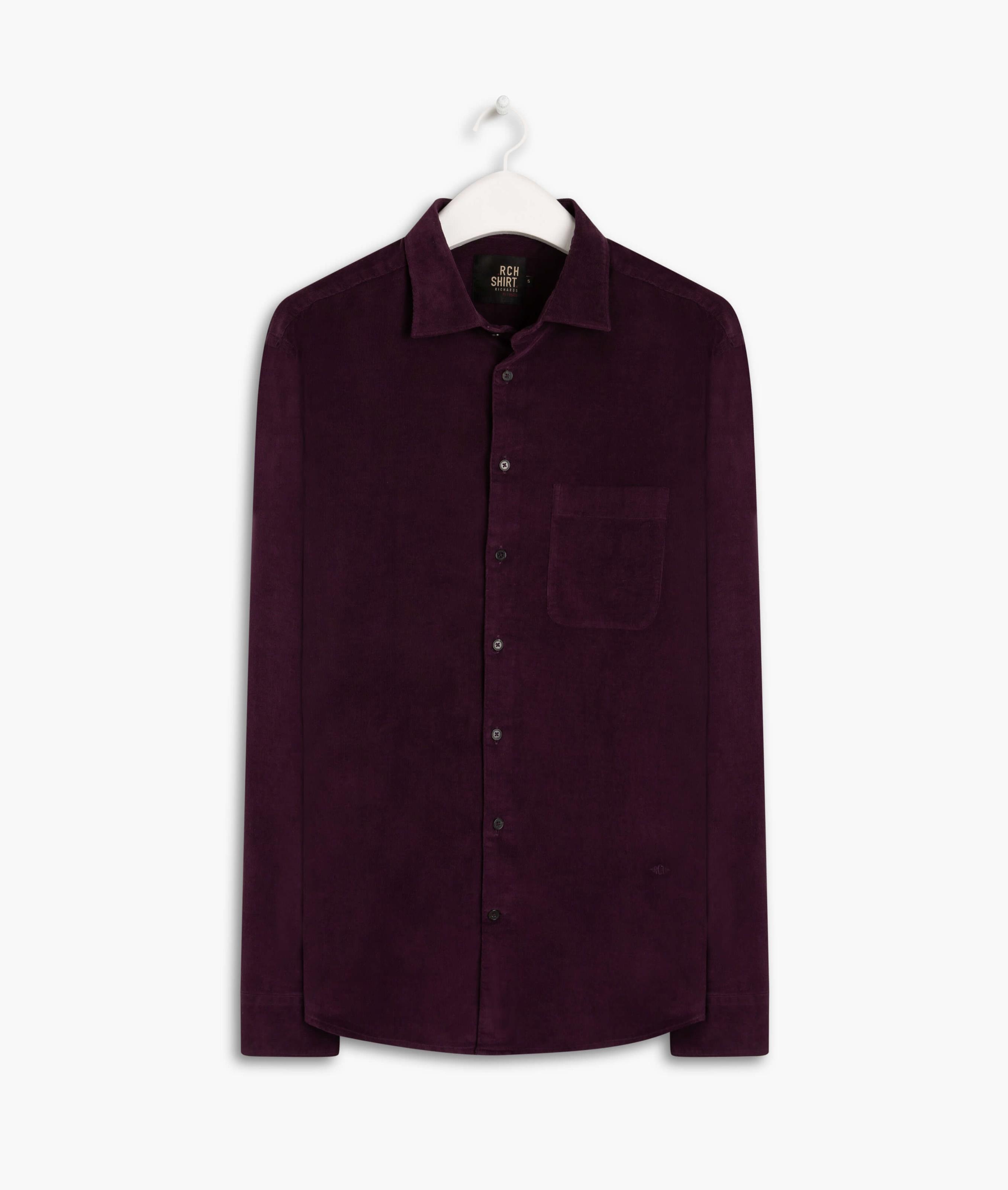 Camisa Veludo Cotele Lisa Ml Roxo