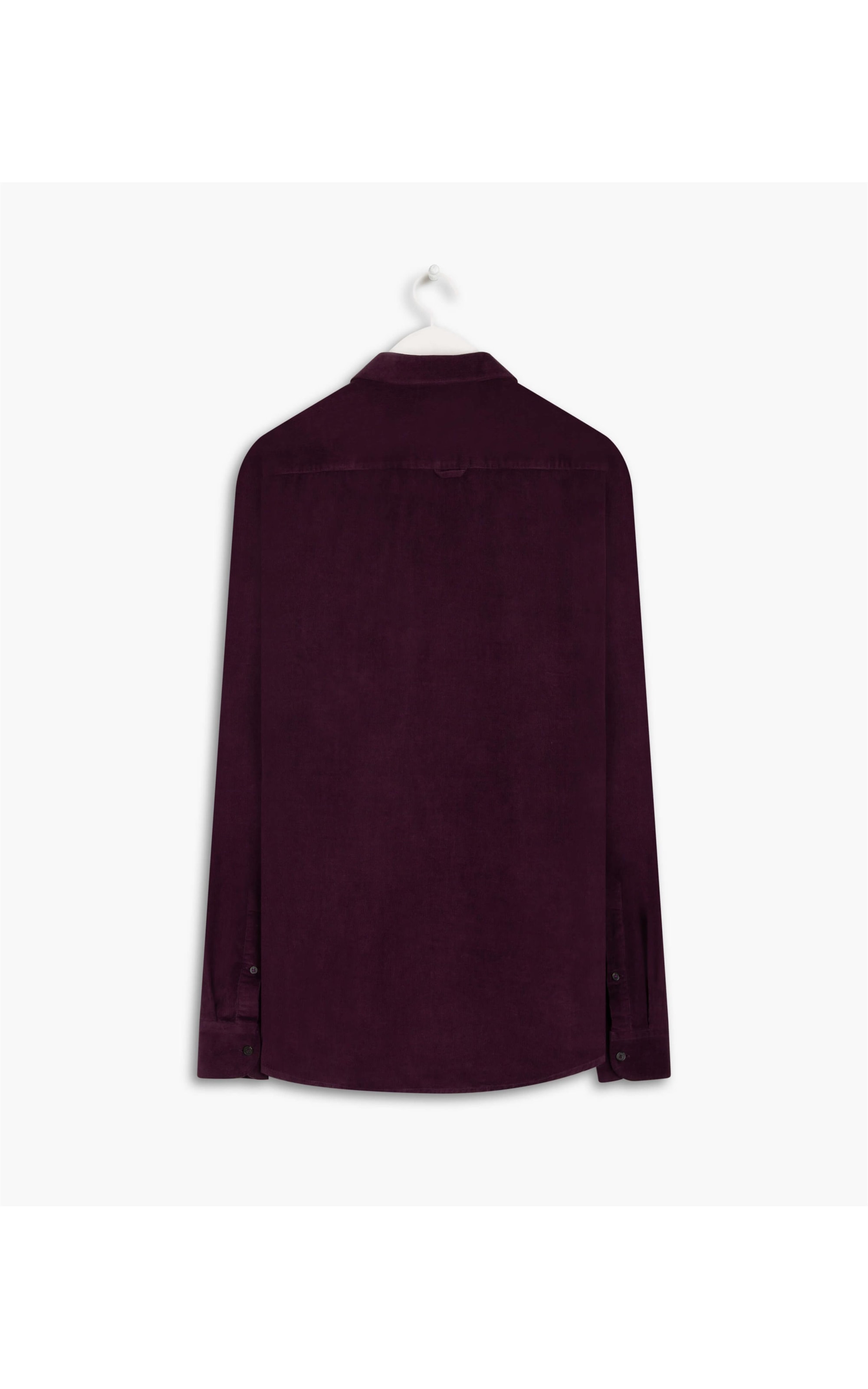 Camisa Veludo Cotele Lisa  Ml Roxo