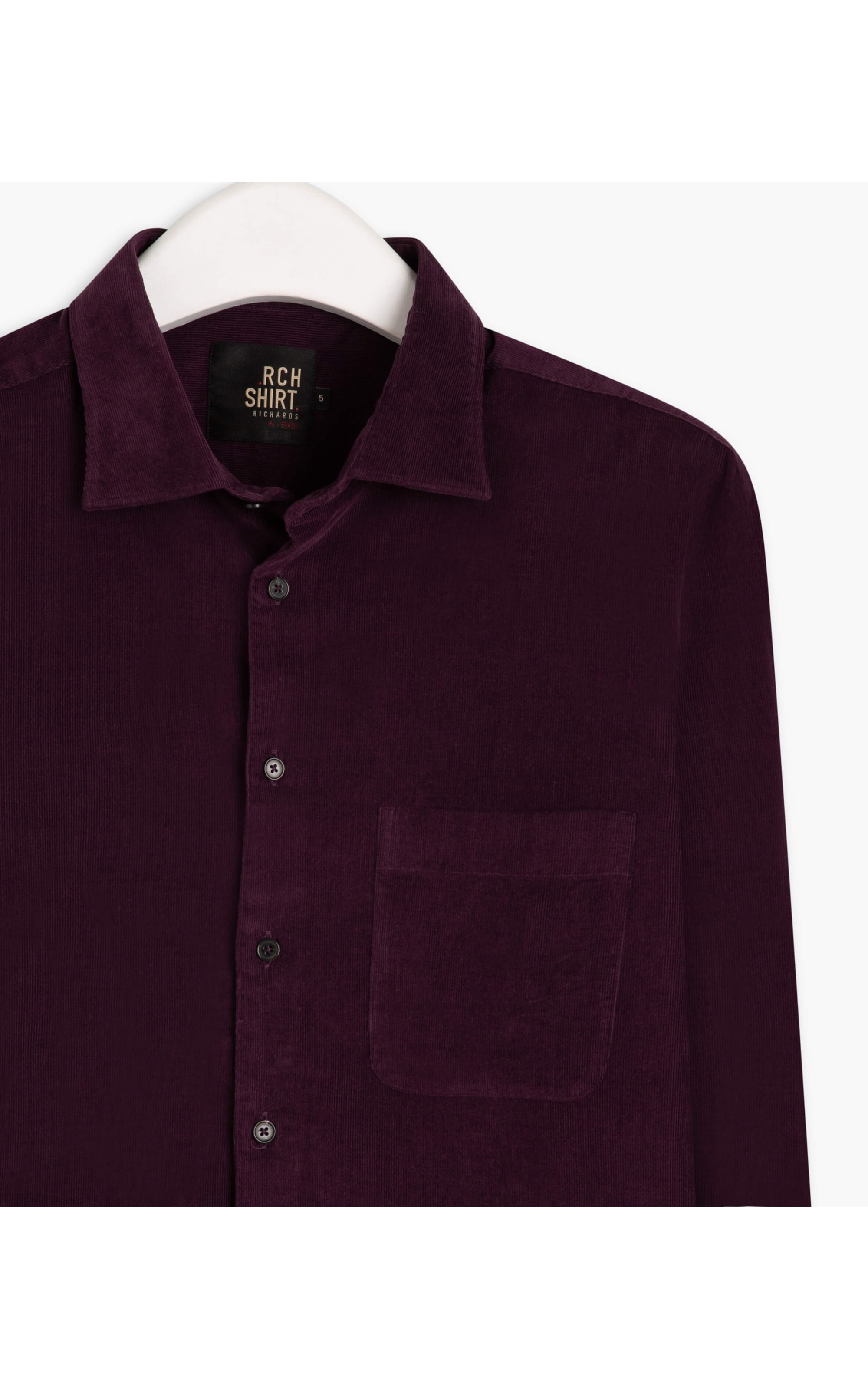 Camisa Veludo Cotele Lisa  Ml Roxo