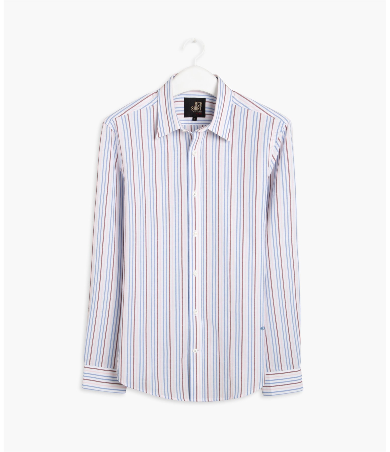 Camisa Ventura Listrada Ml Azul