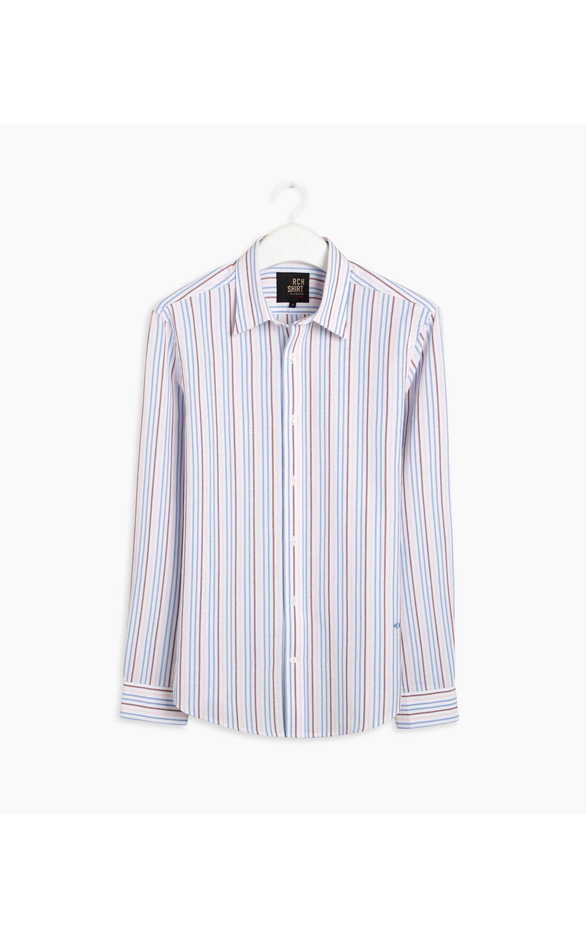 Camisa Ventura Listrada Ml Azul