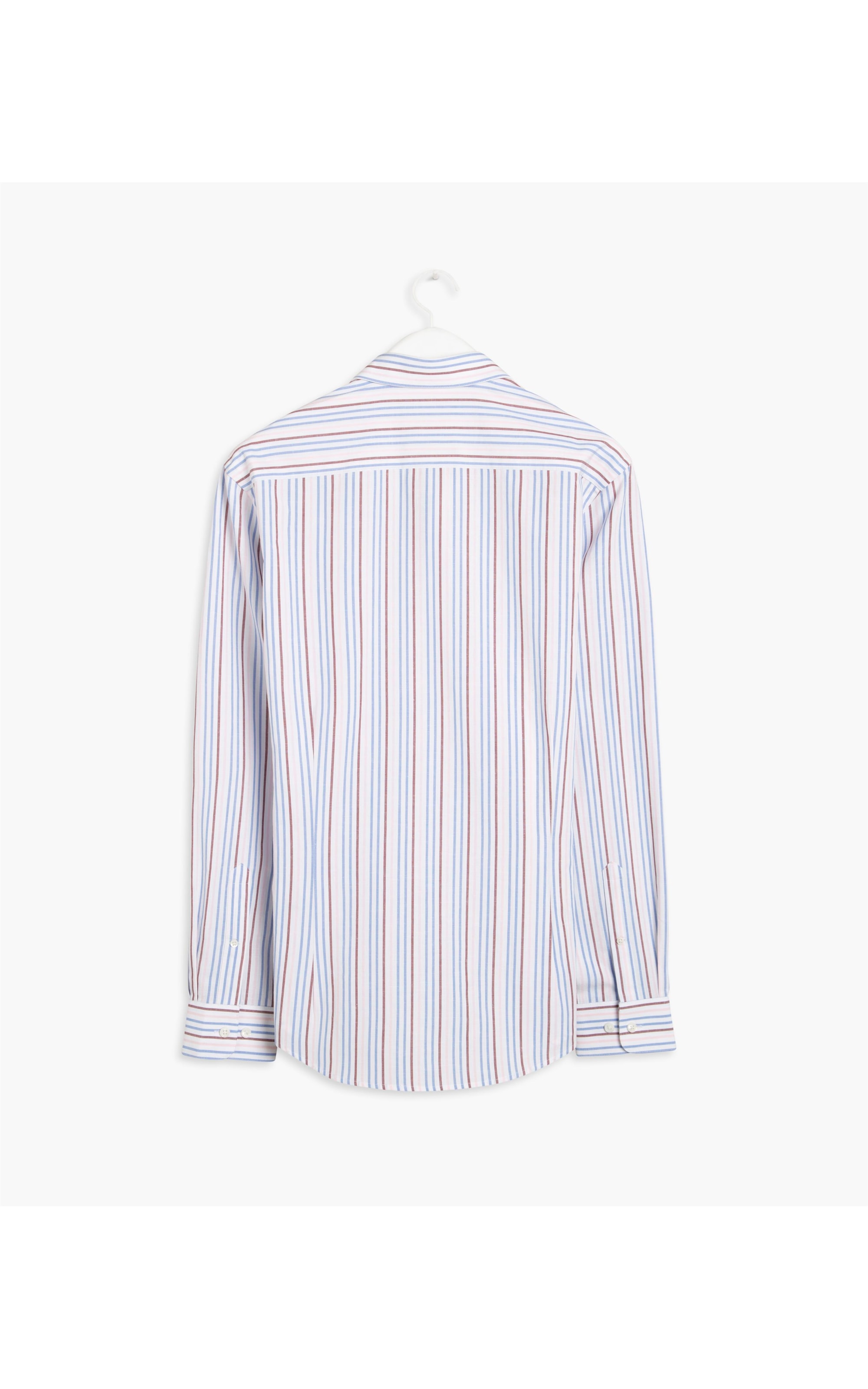 Camisa Ventura Listrada Ml Azul