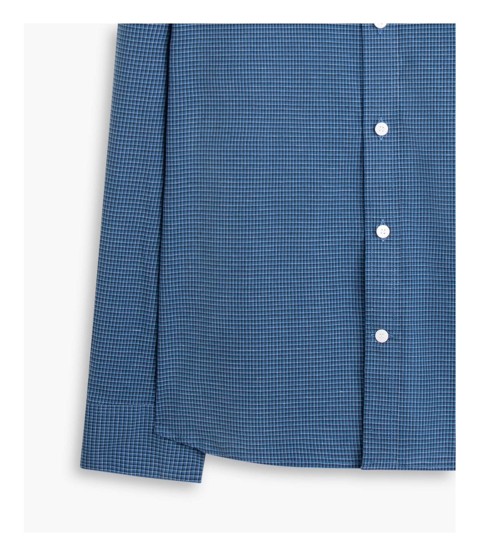 Camisa Vini Tricoline Xadrez Ml Azul Bic