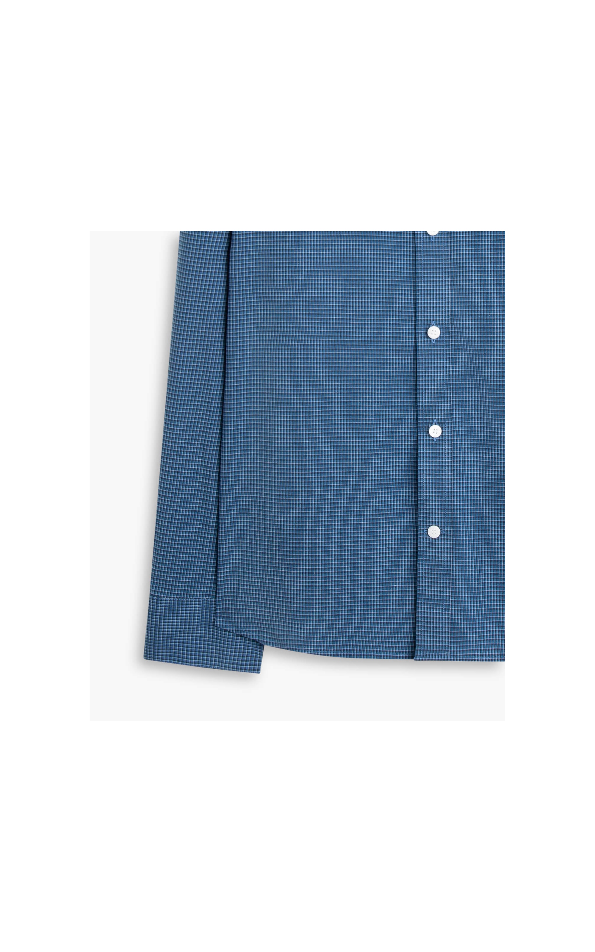 Camisa Vini Tricoline Xadrez Ml Azul Bic