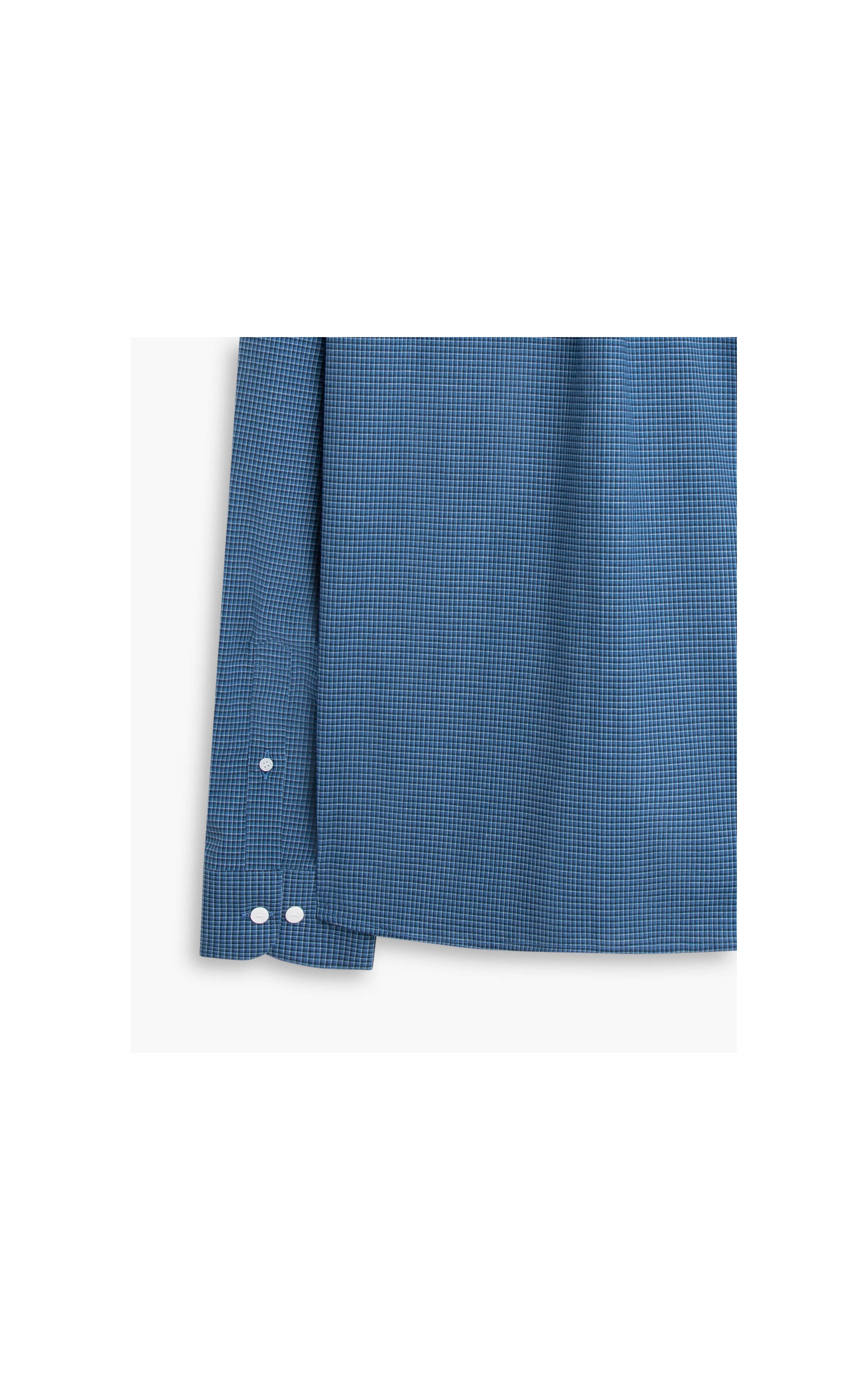 Camisa Vini Tricoline Xadrez Ml Azul Bic