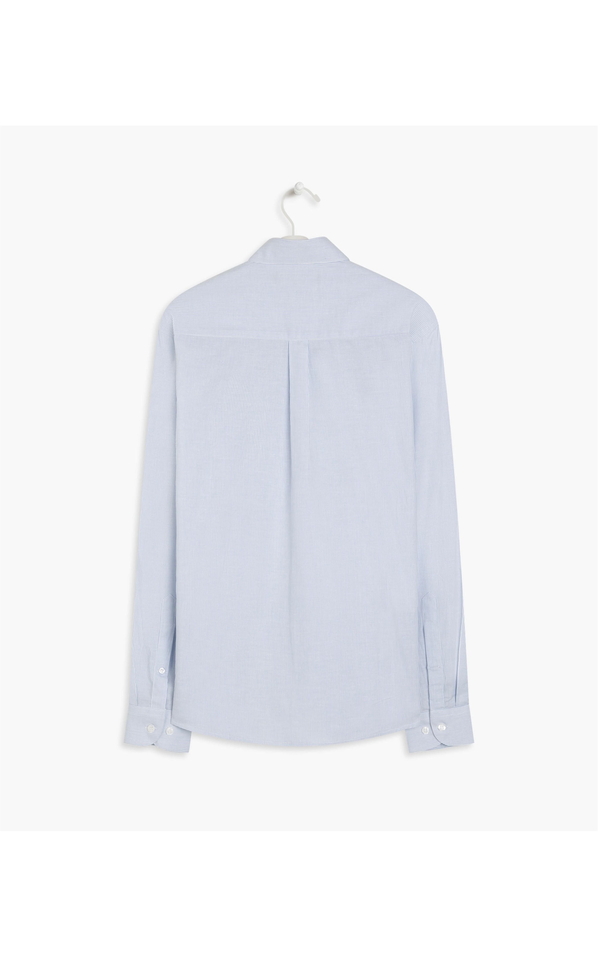 Camisa Vinícius Traveller Ft Listrado Ml Azul Claro