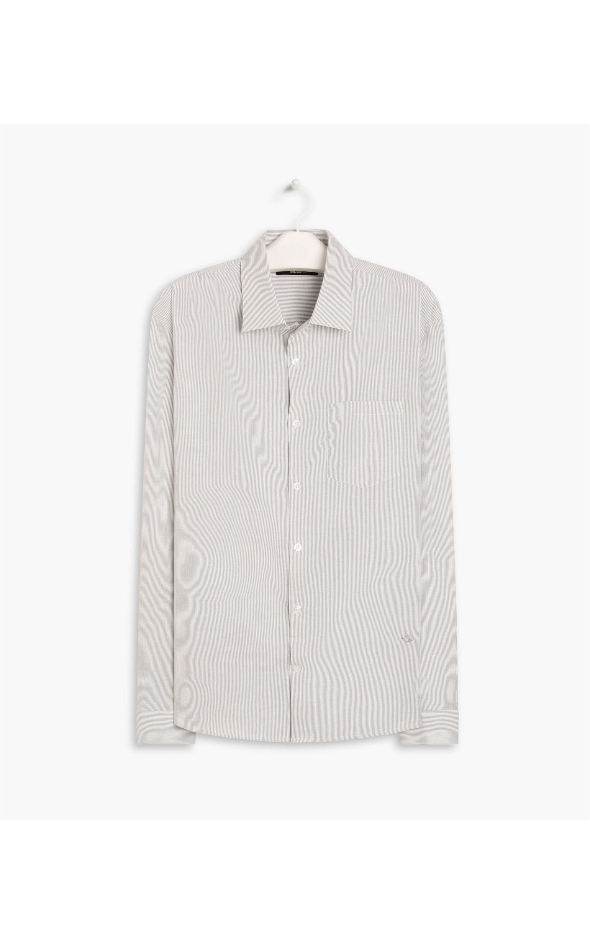 Camisa Vinícius Traveller Ft Listrado Ml Cinza Claro