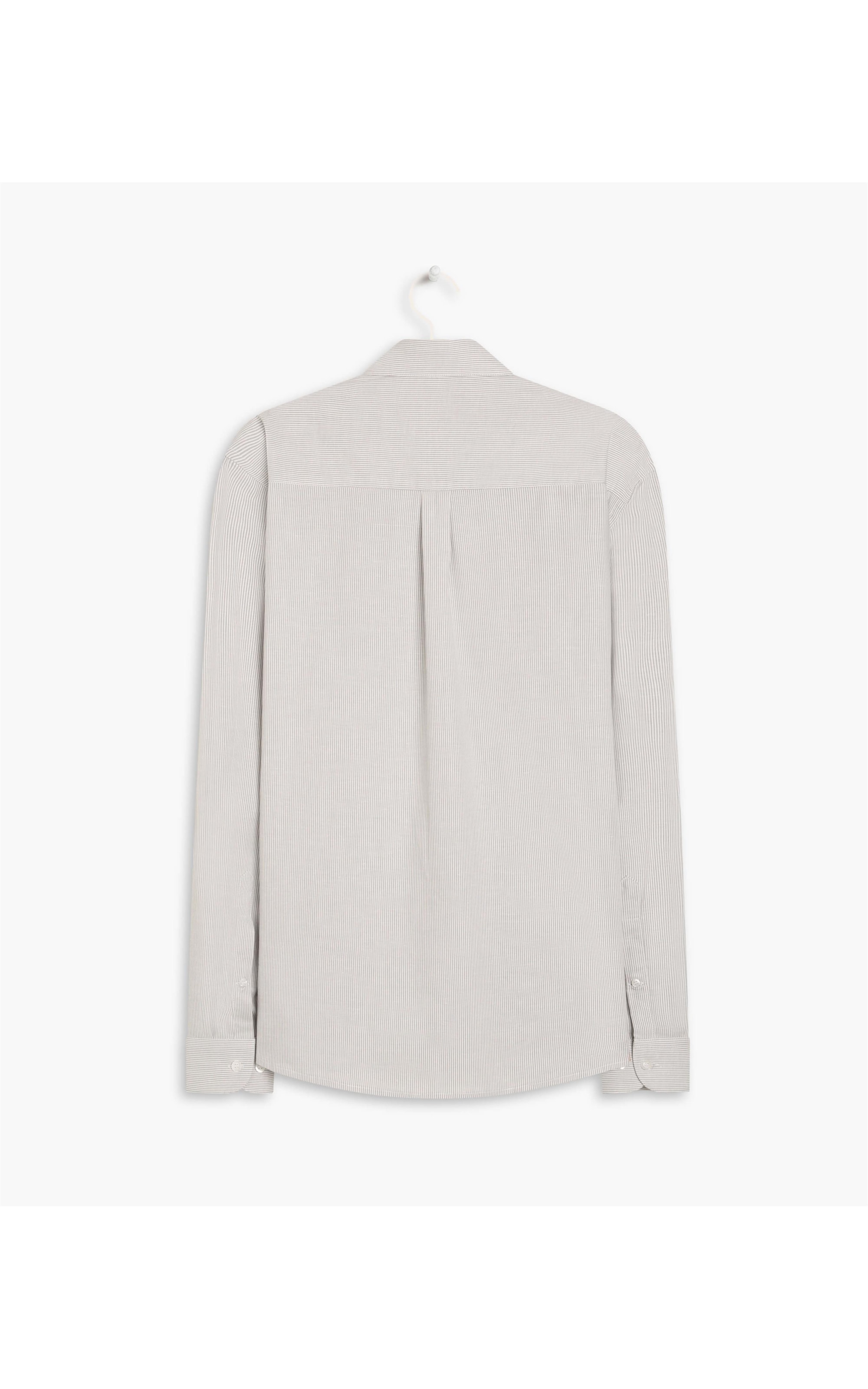 Camisa Vinícius Traveller Ft Listrado Ml Cinza Claro