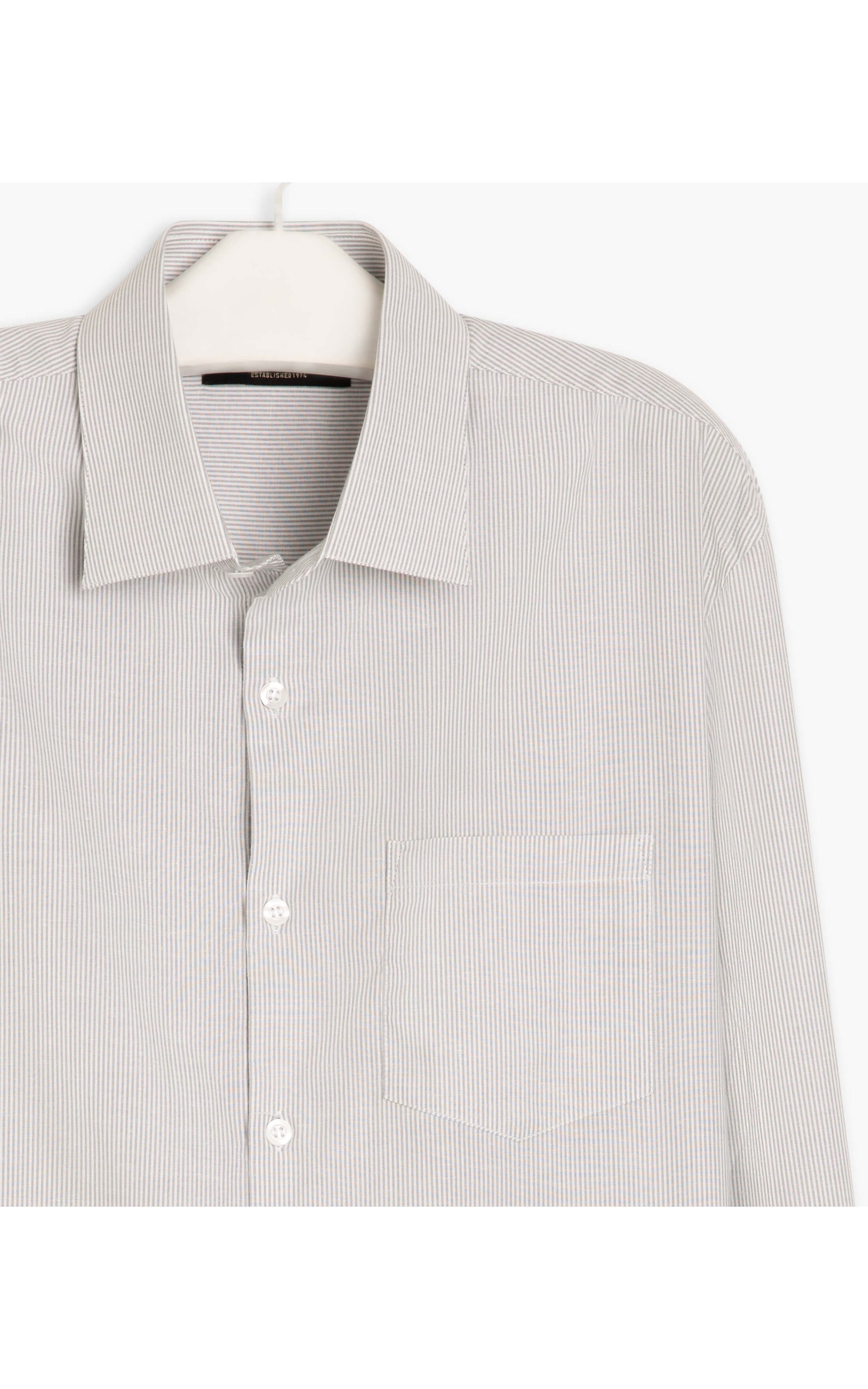 Camisa Vinícius Traveller Ft Listrado Ml Cinza Claro