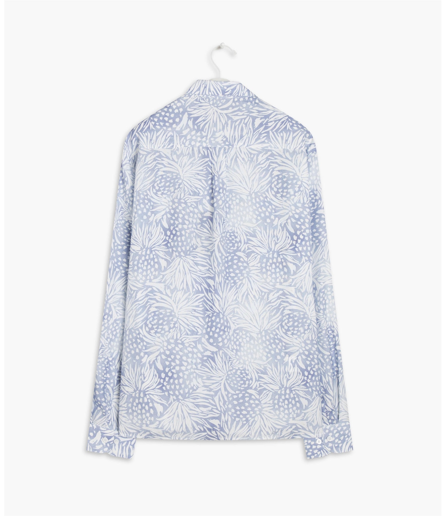 Camisa Viscose Abacaxi Ml Azul Bic
