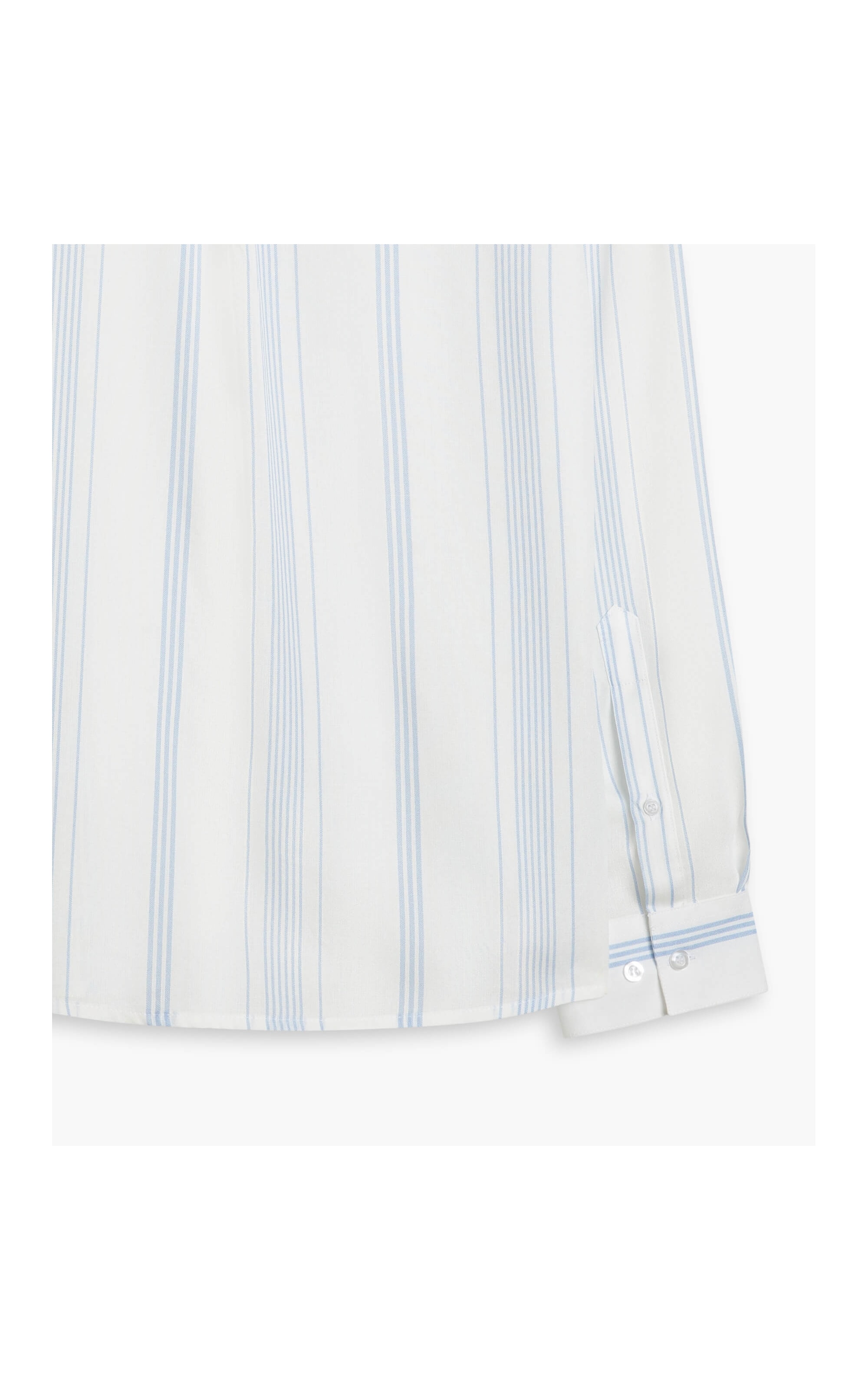 Camisa Viscose Bento Listrada Ml Branco