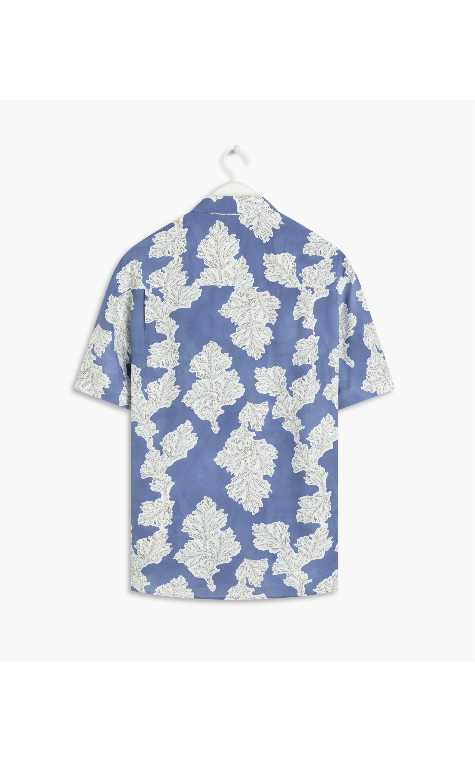Camisa Viscose Estampada Algas Mc Caqui