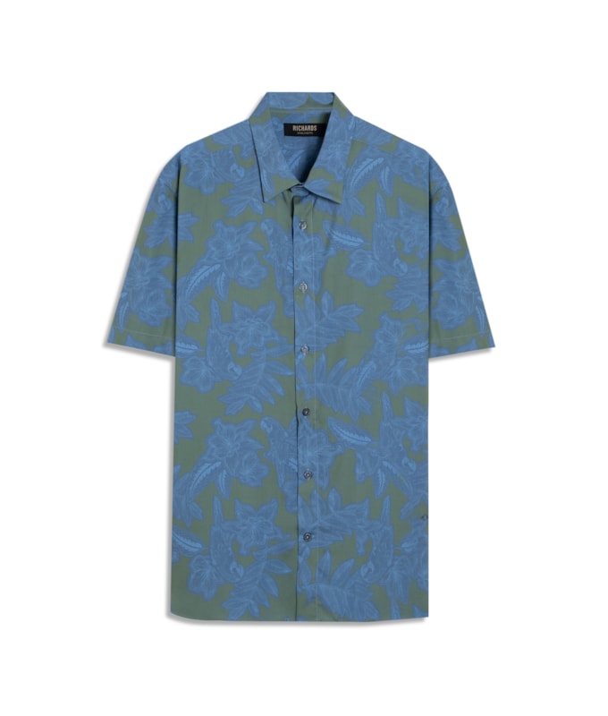 Camisa Viscose Estampada Diogo Mc Verde Bandeira