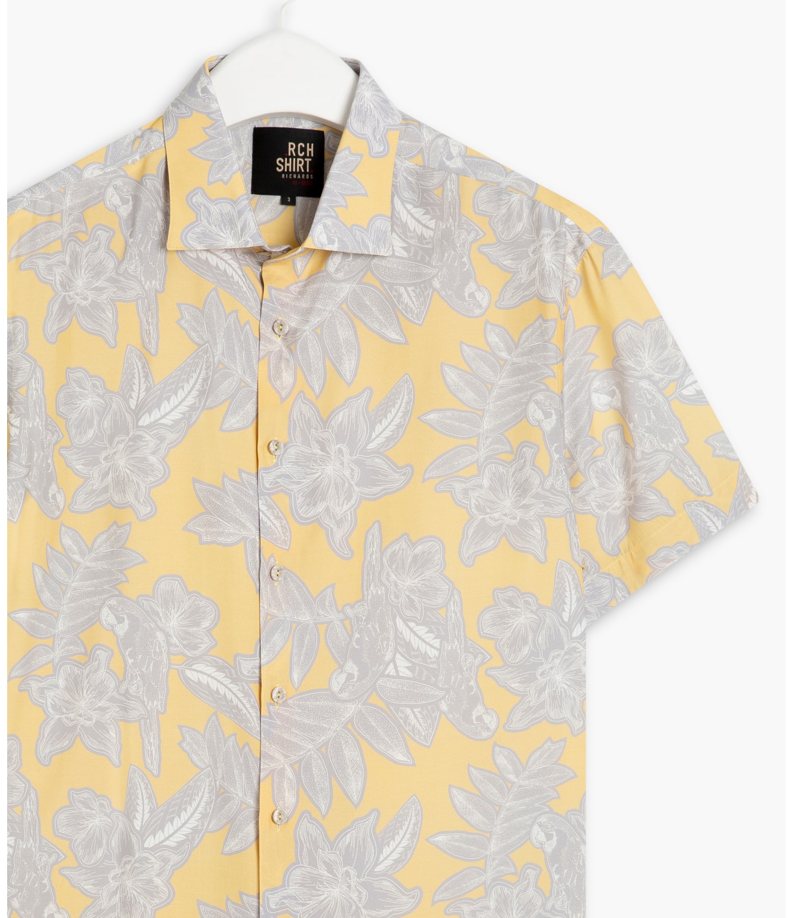 Camisa Viscose Estampada Macaw Mc Amarelo