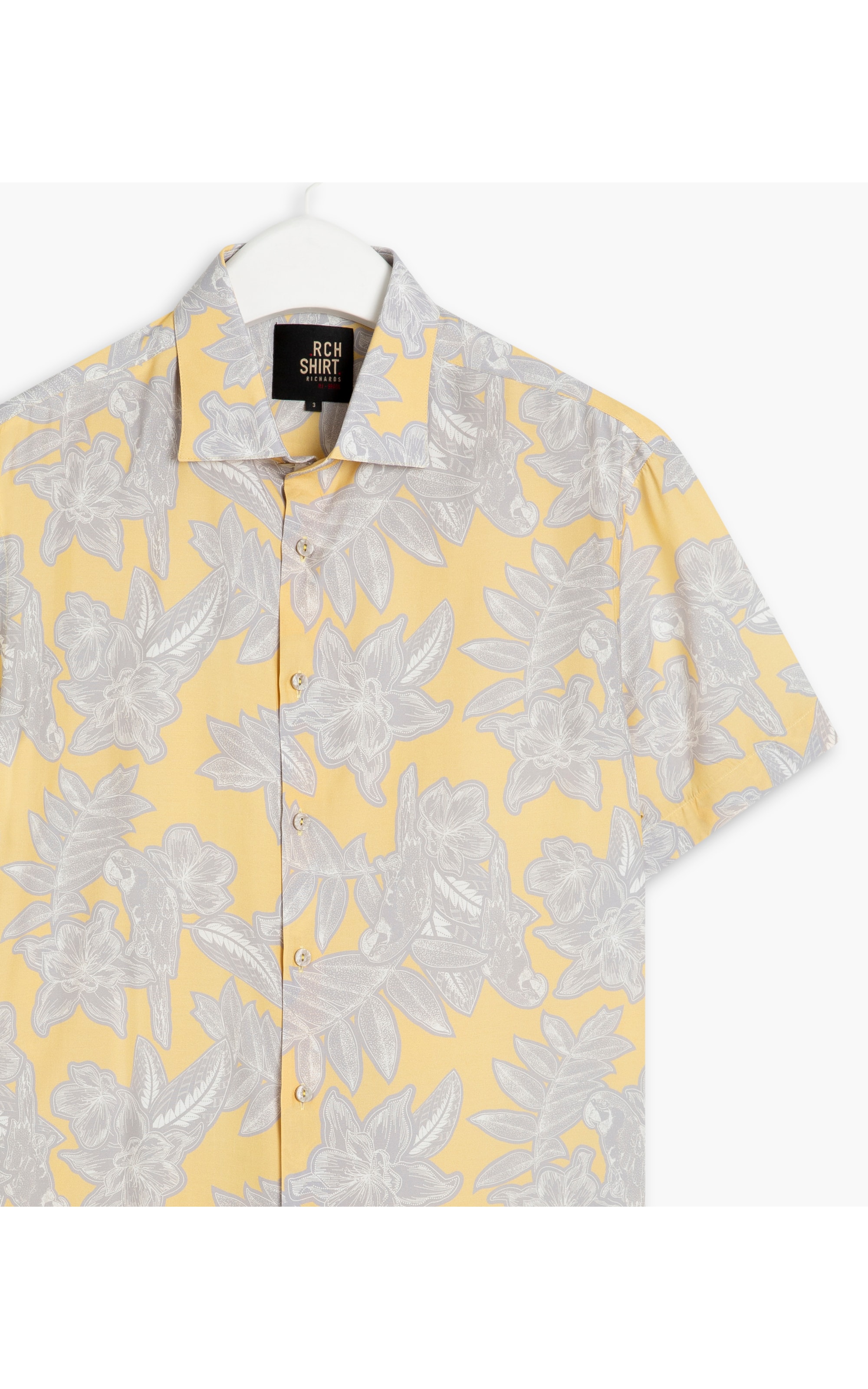 Camisa Viscose Estampada Macaw Mc Amarelo