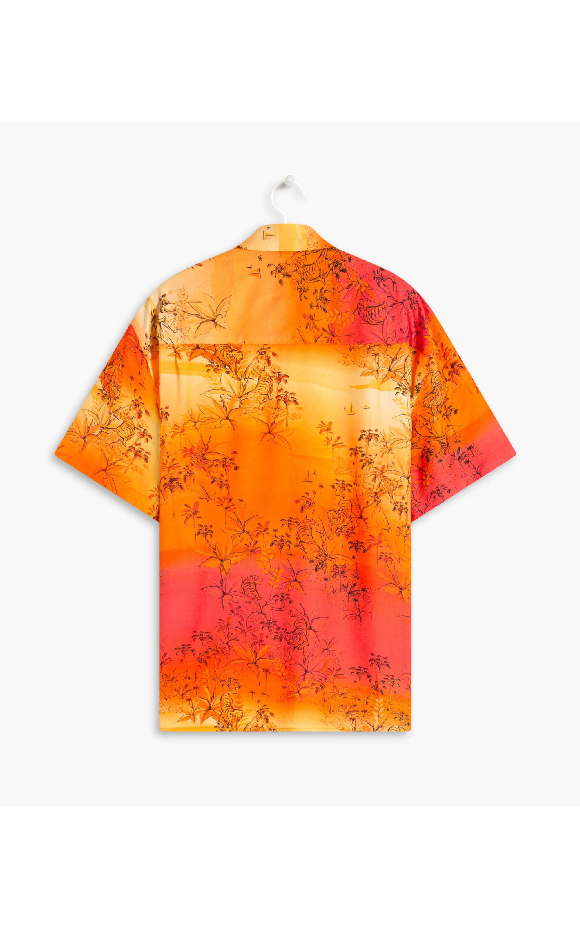 Camisa Viscose Estampada Tiger Mc Laranja