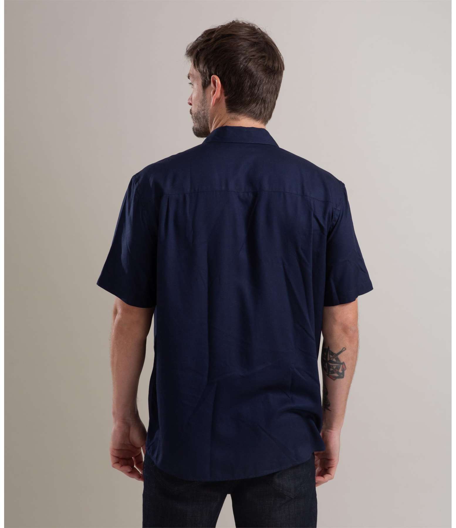 Camisa Viscose Lisa Lucas Mc Dark Navy