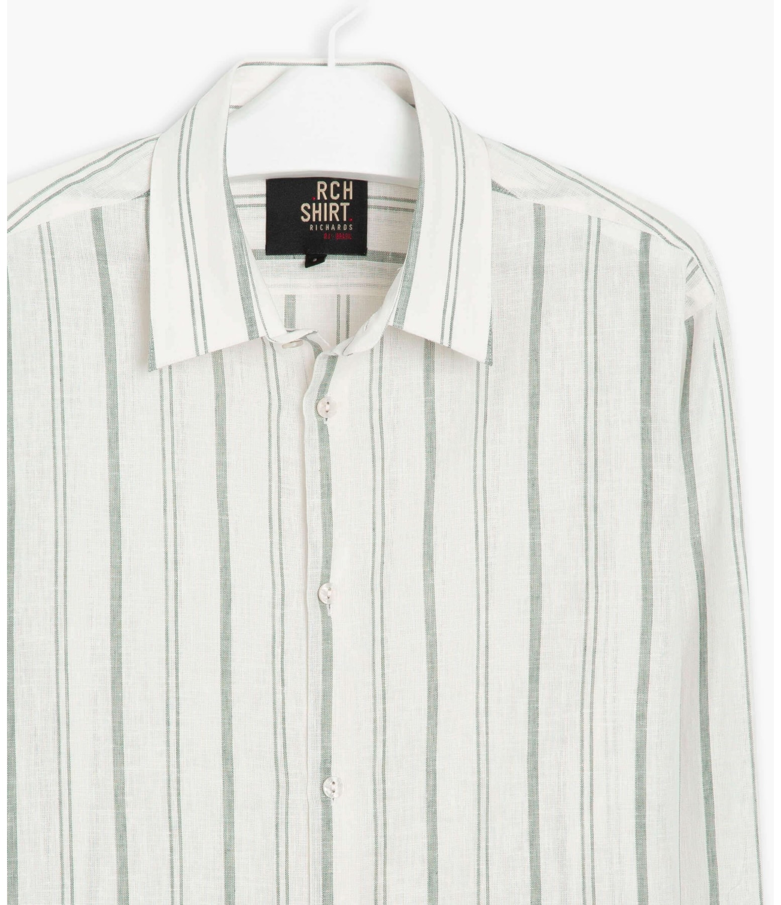 Camisa Vitor Linho Blend Verde Militar