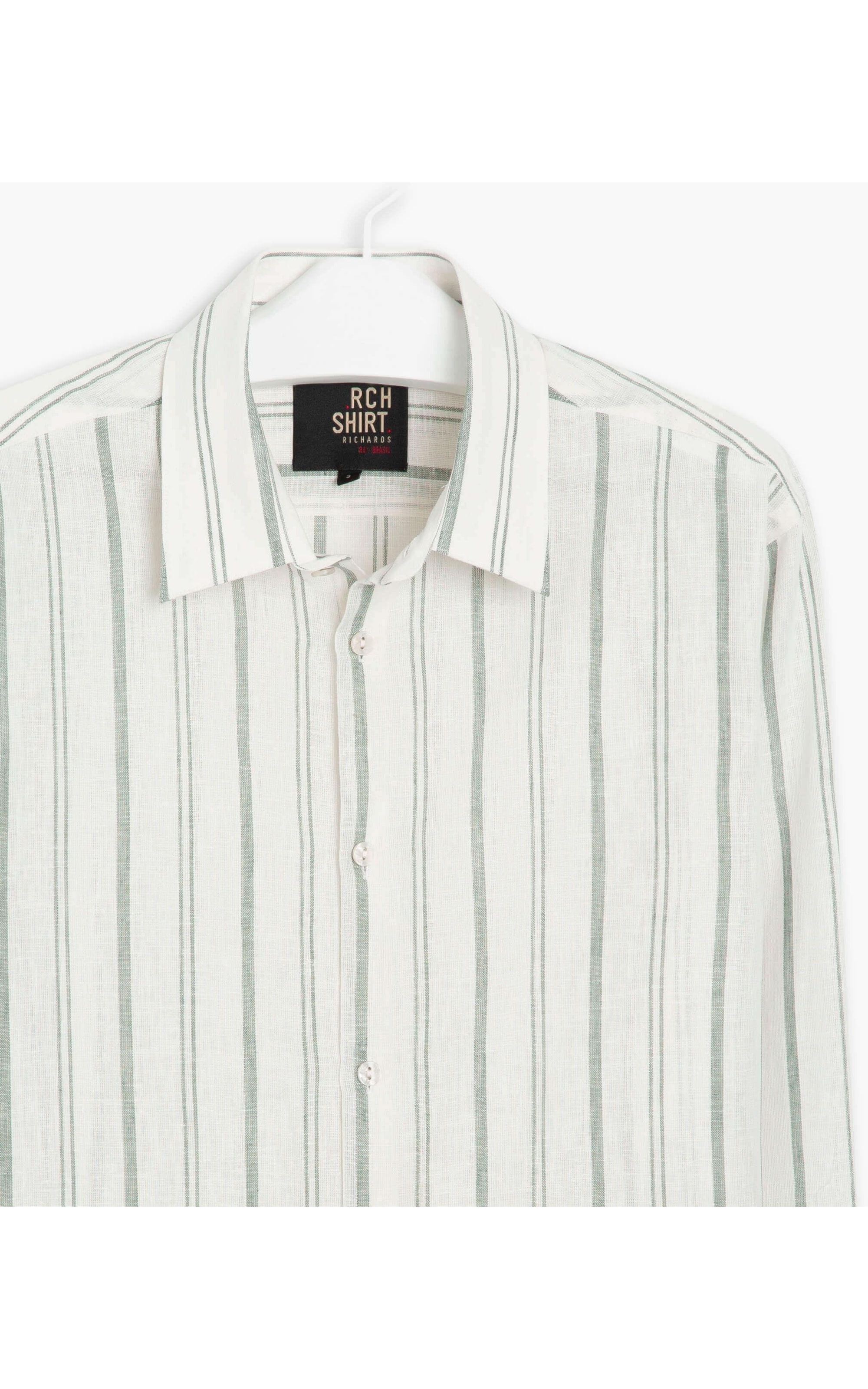 Camisa Vitor Linho Blend Verde Militar