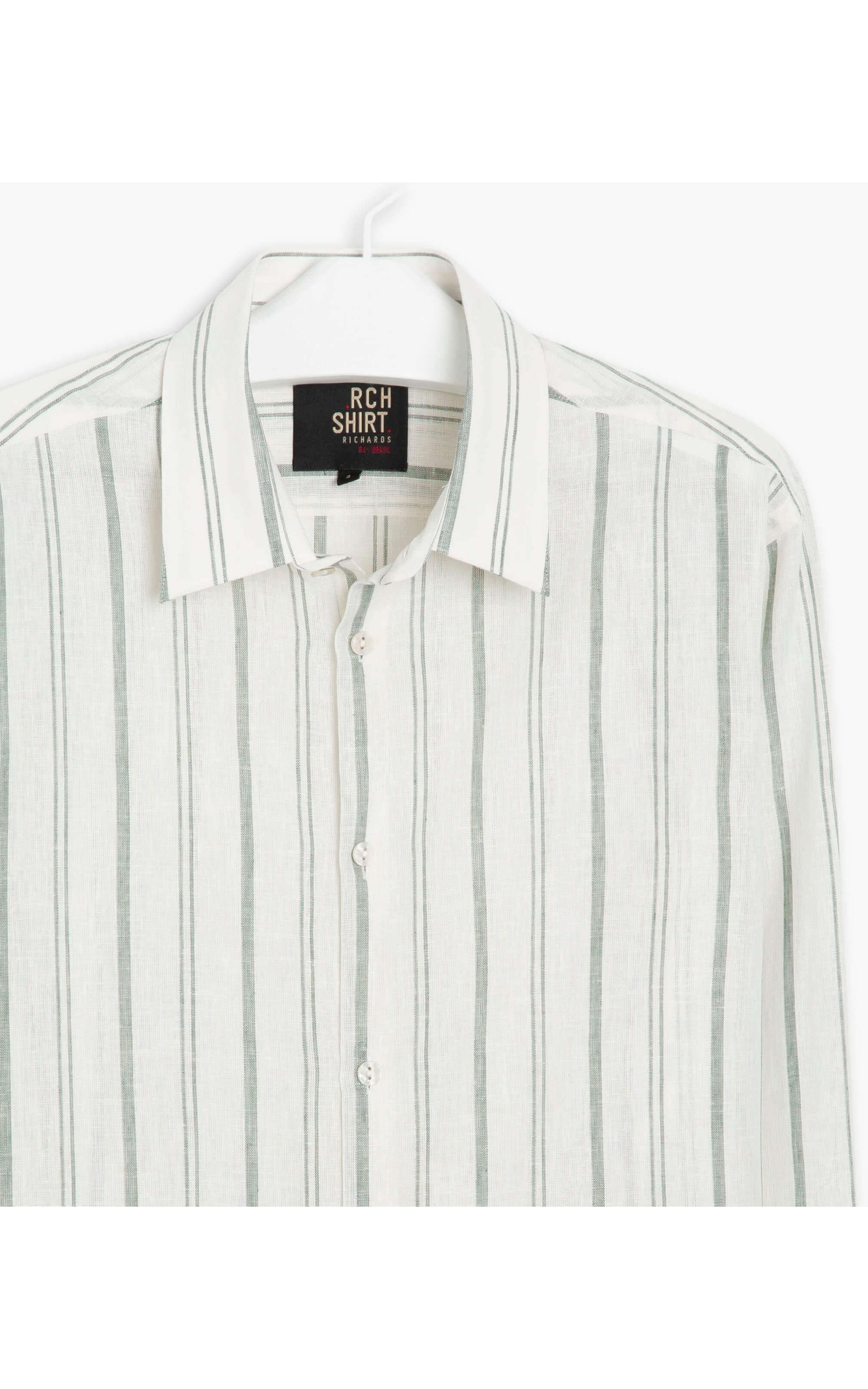 Camisa Vitor Linho Blend Verde Militar