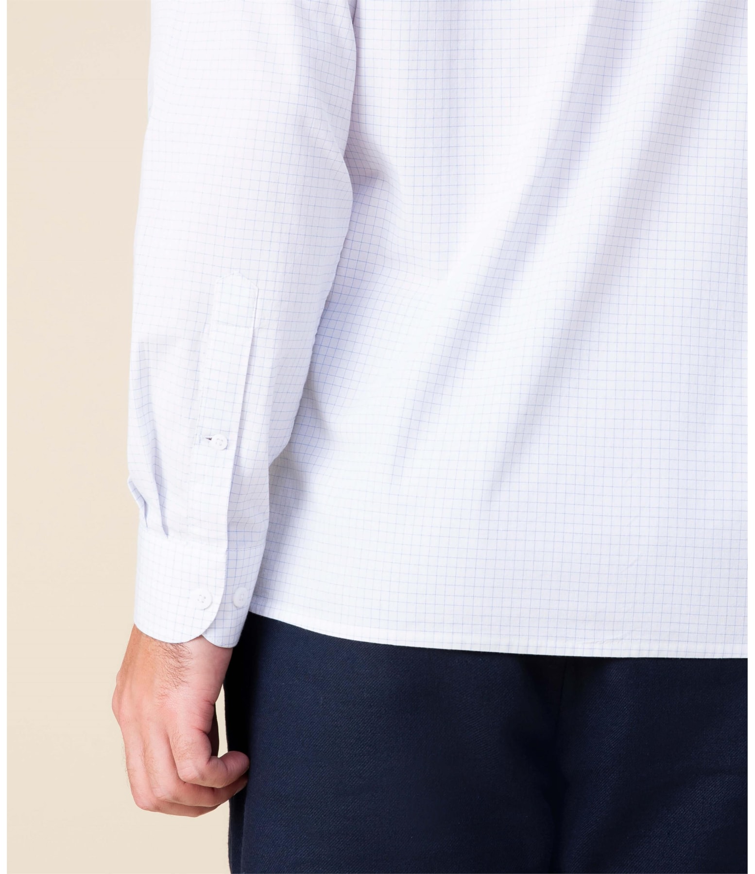 Camisa Vitor Traveller Ft Xadrez Ml Azul Claro