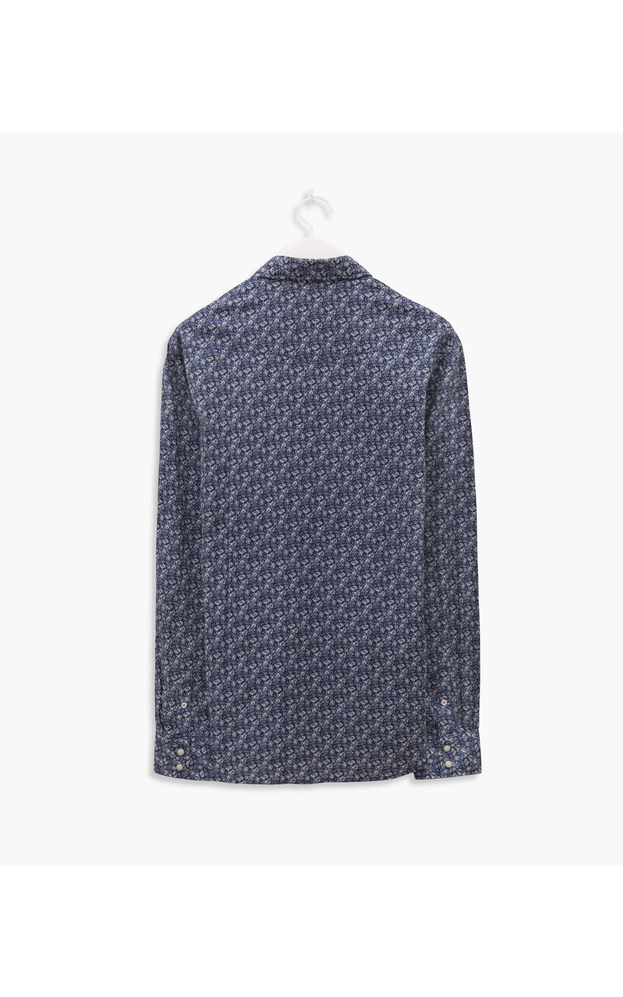 Camisa Voile Estampada Isola Ml Azul Marinho