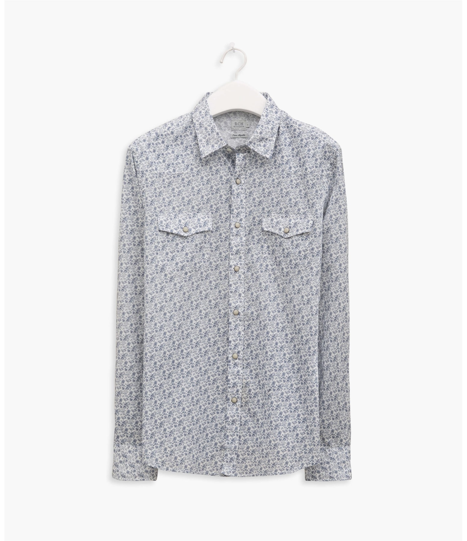 Camisa Voile Estampada Isola Ml Branco