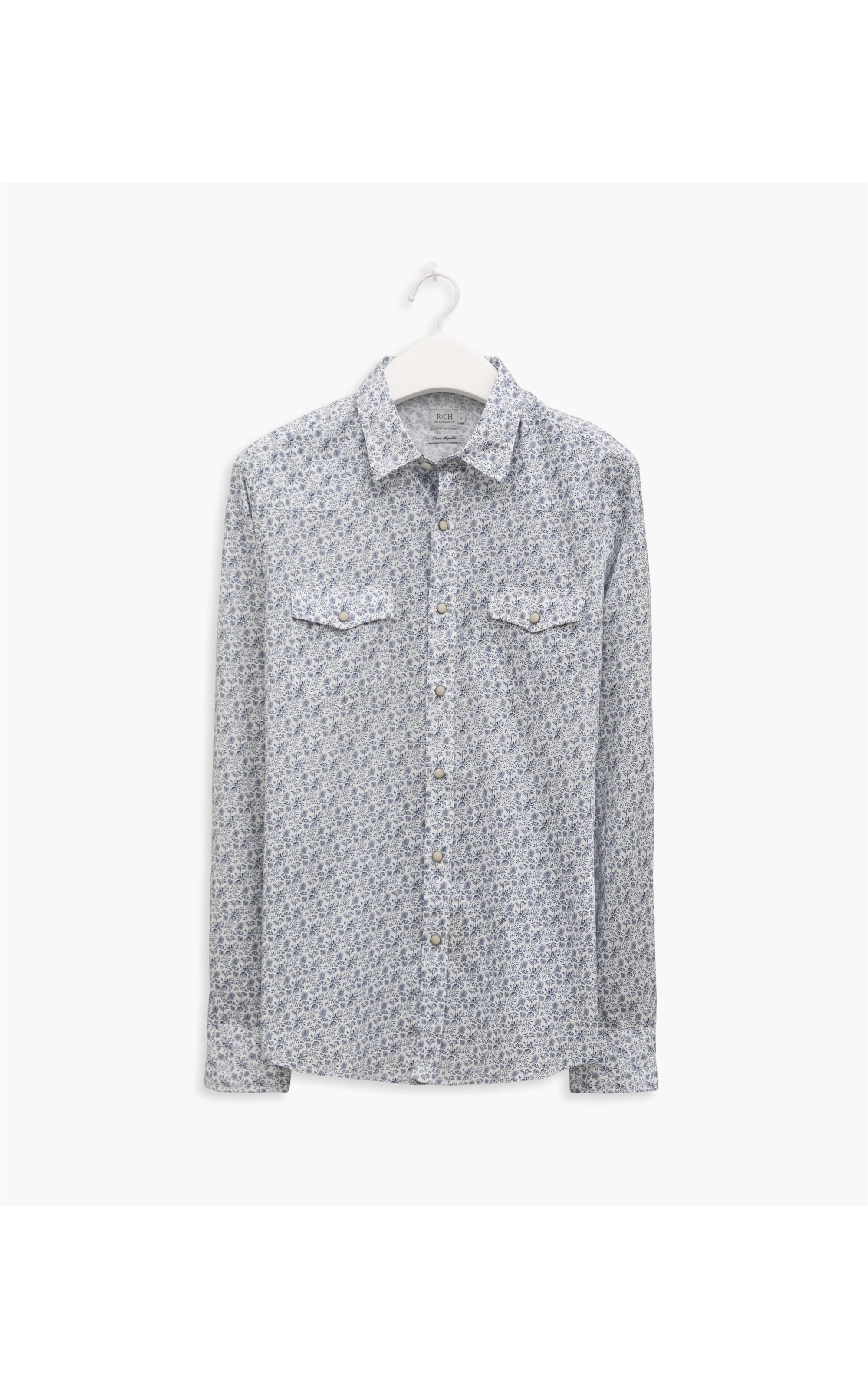 Camisa Voile Estampada Isola Ml Branco