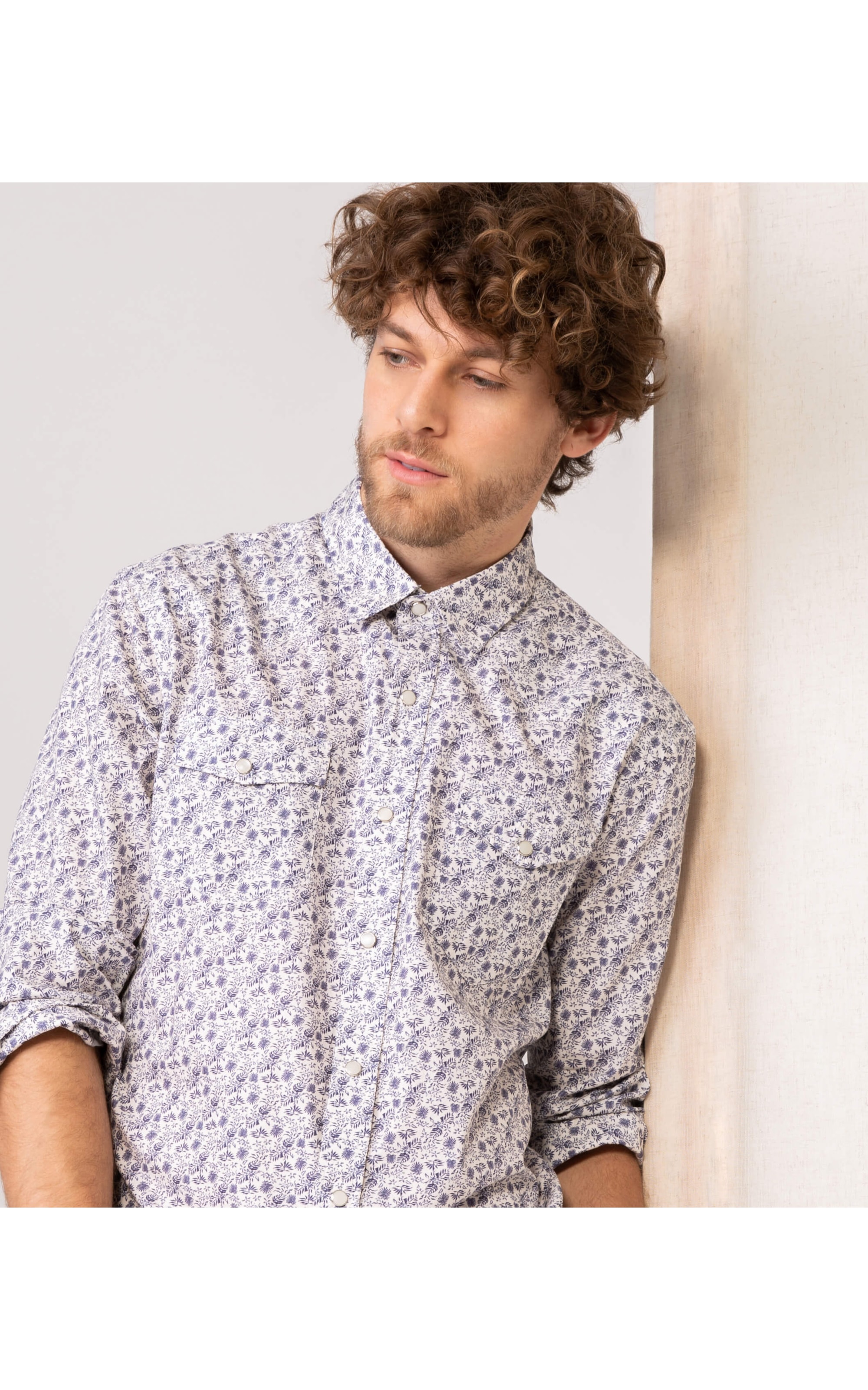 Camisa Voile Estampada Isola Ml Branco