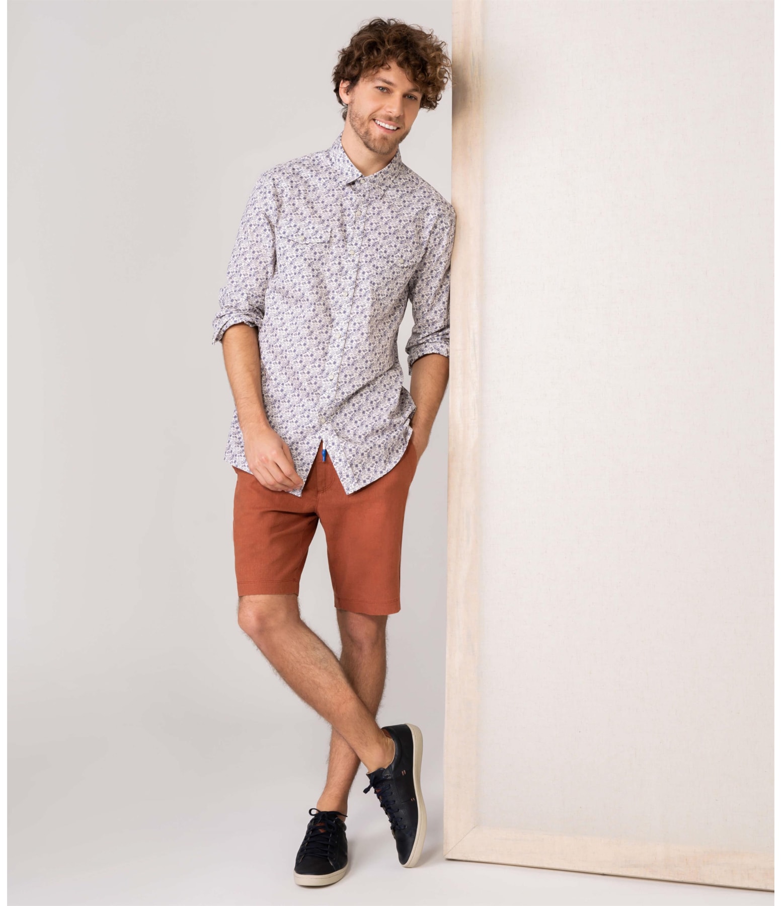 Camisa Voile Estampada Isola Ml Branco