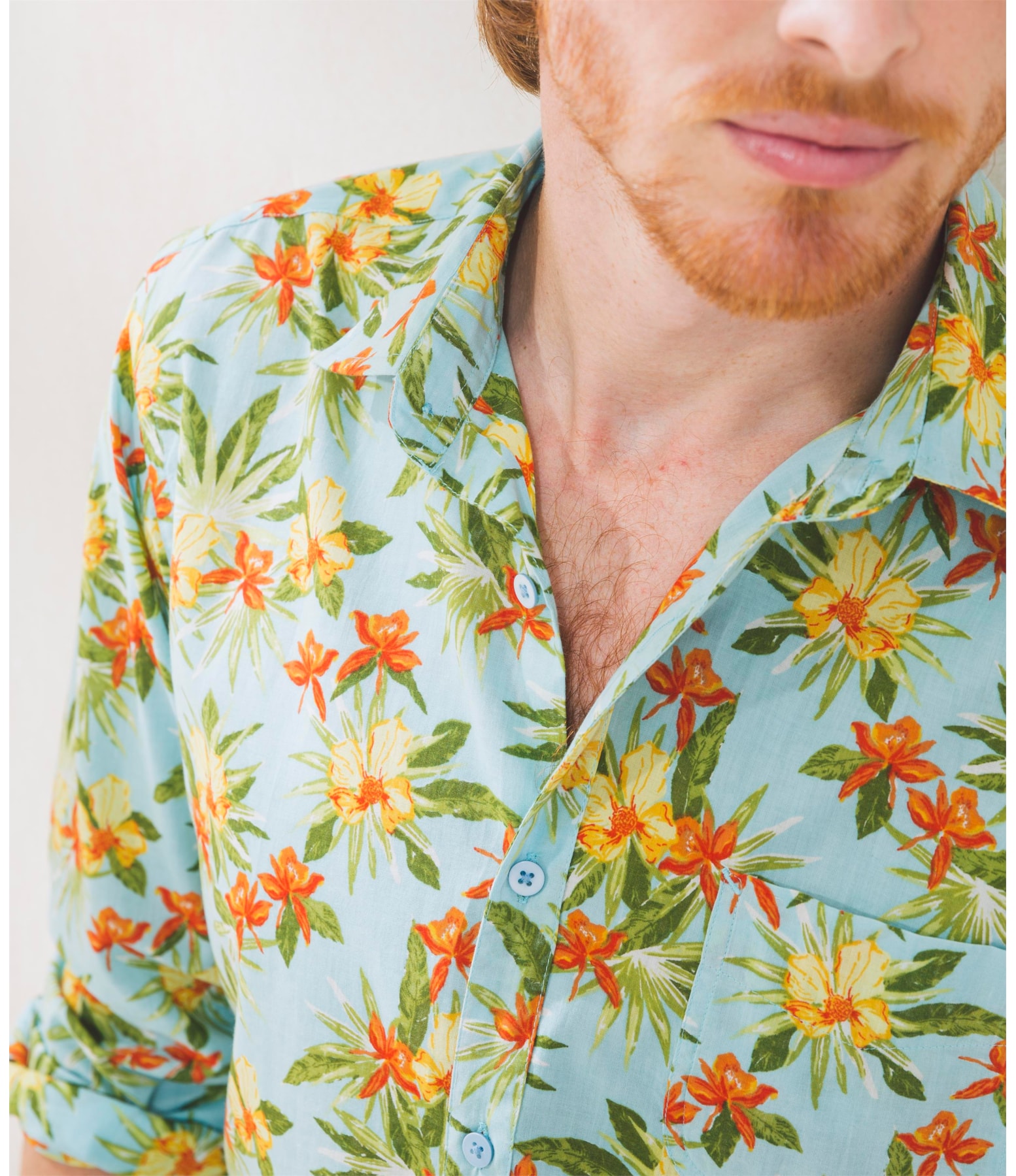Camisa Voile Estampada Ml Verde