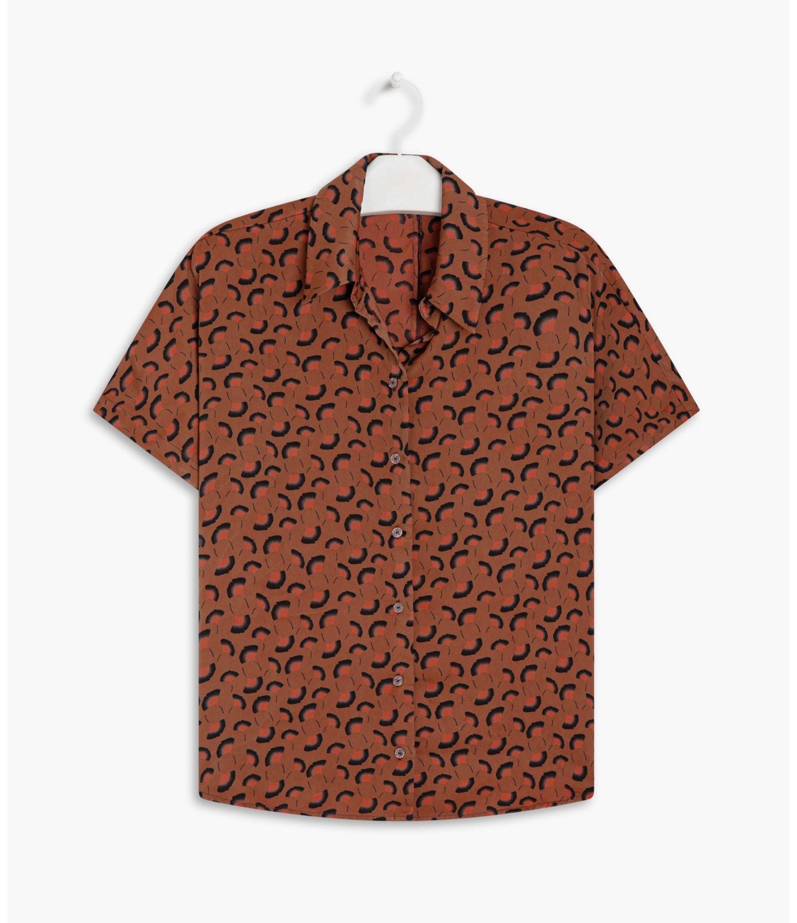 Camisa Weston Mc Est. Leques Cereja