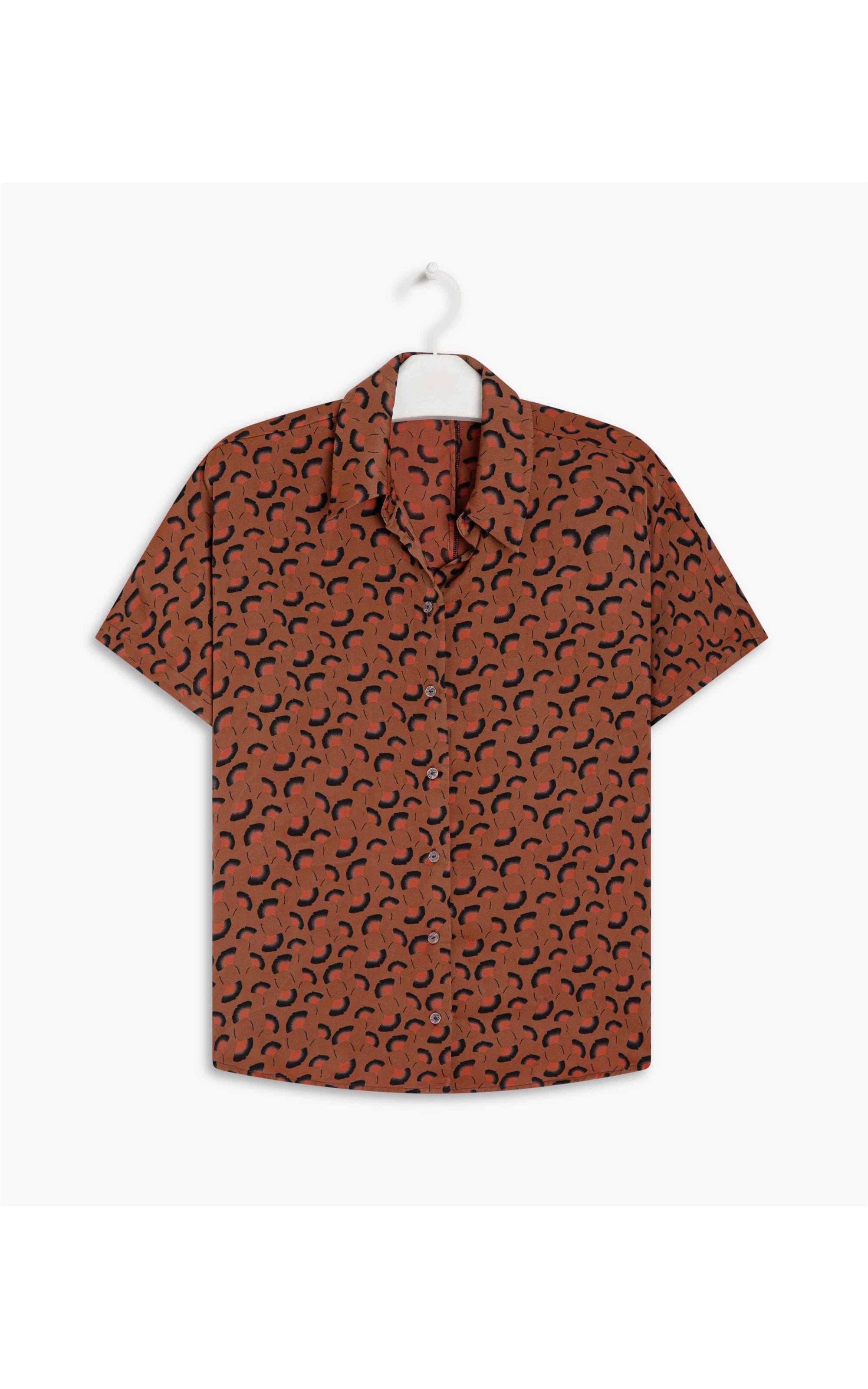 Camisa Weston Mc Est. Leques Cereja