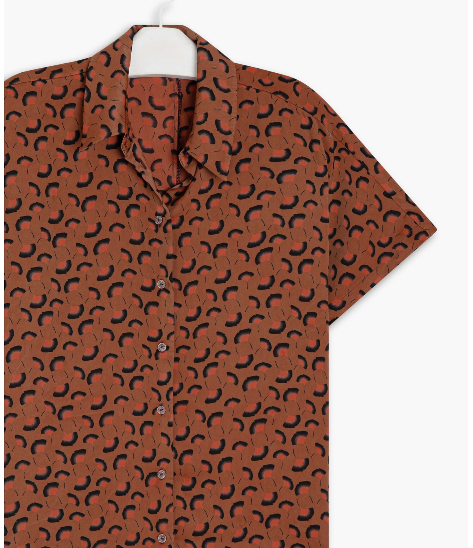Camisa Weston Mc Est. Leques Cereja