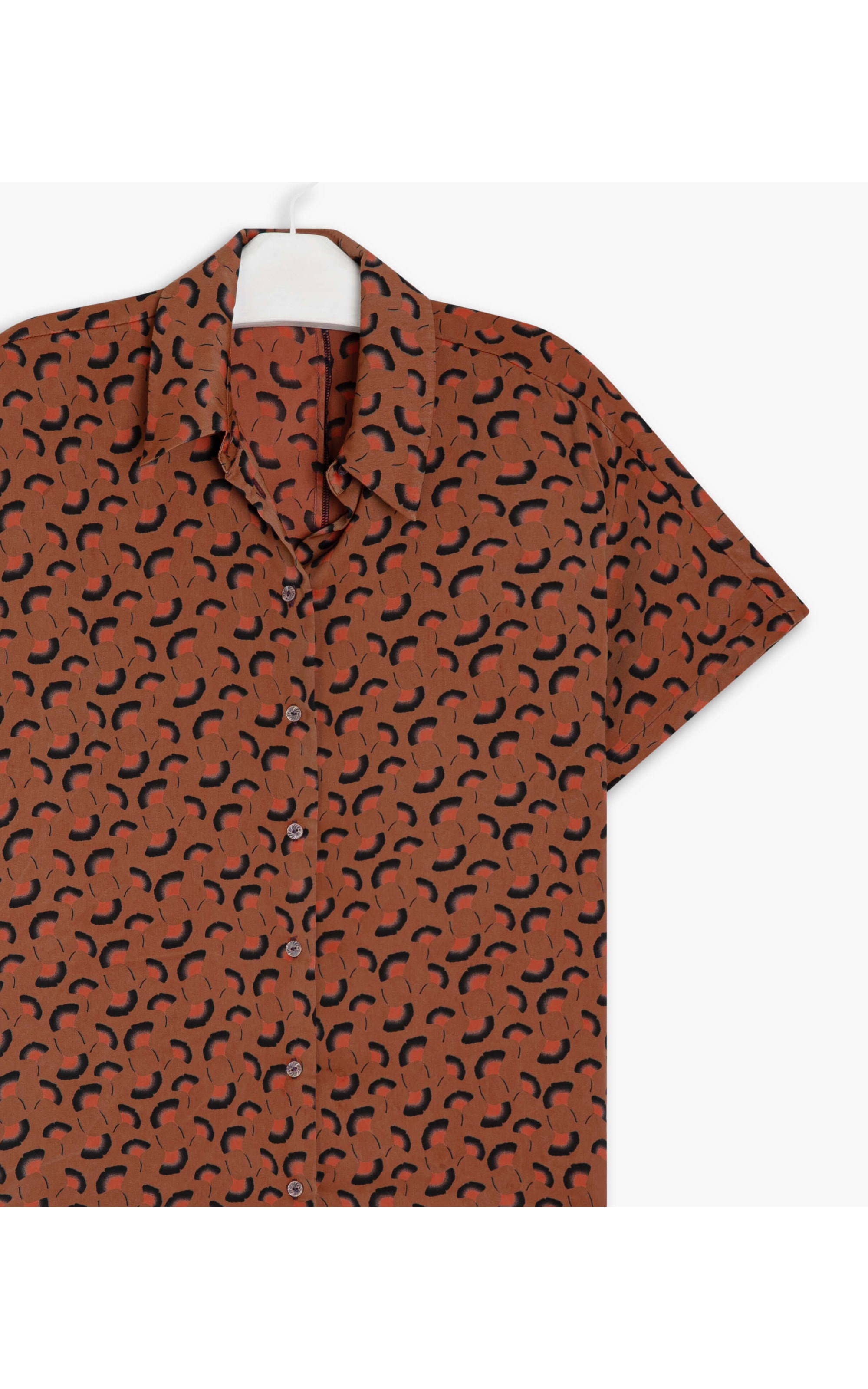 Camisa Weston Mc Est. Leques Cereja