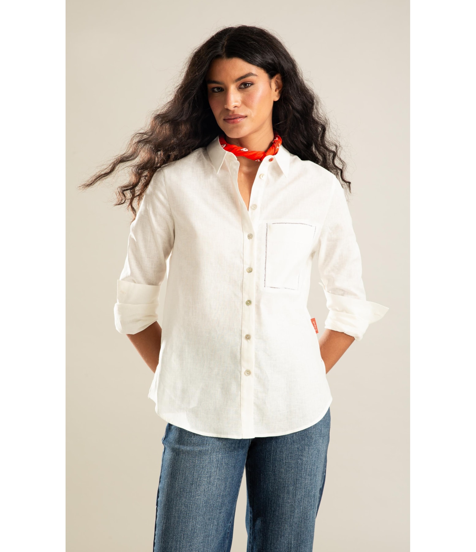 Camisa Wik Linho Blend Branco