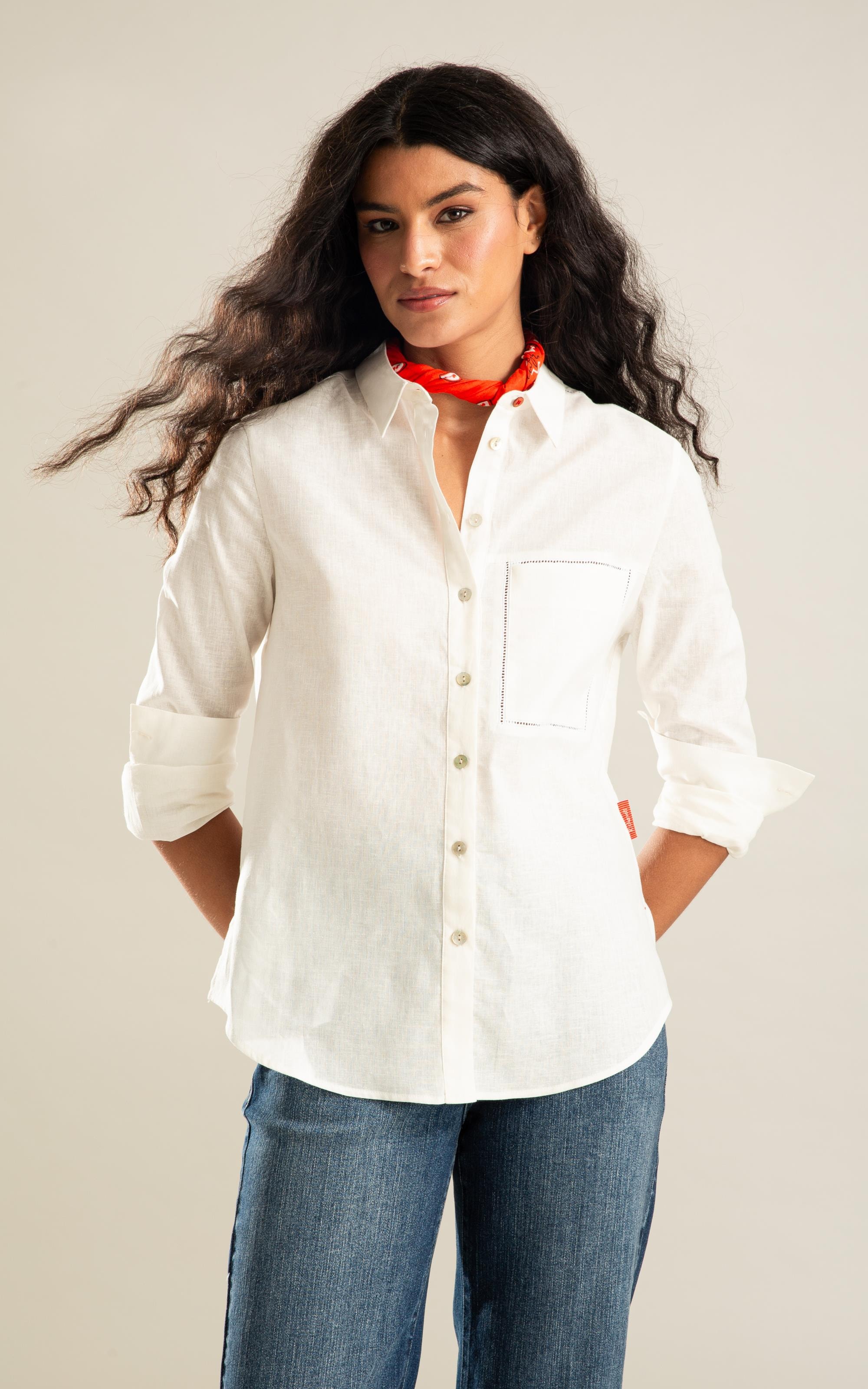 Camisa Wik Linho Blend Branco