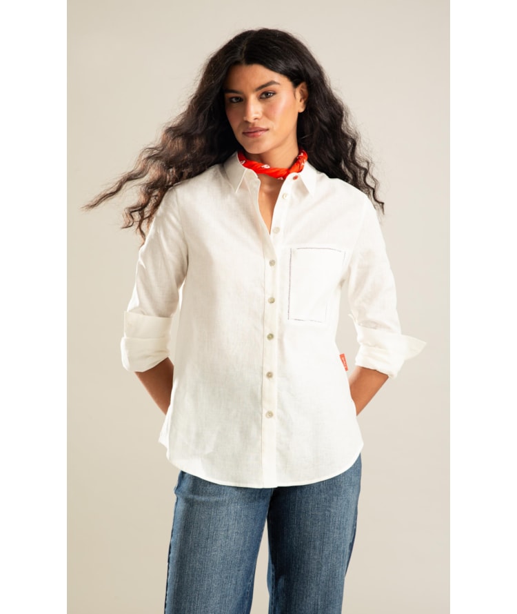 Camisa Wik Linho Blend Branco