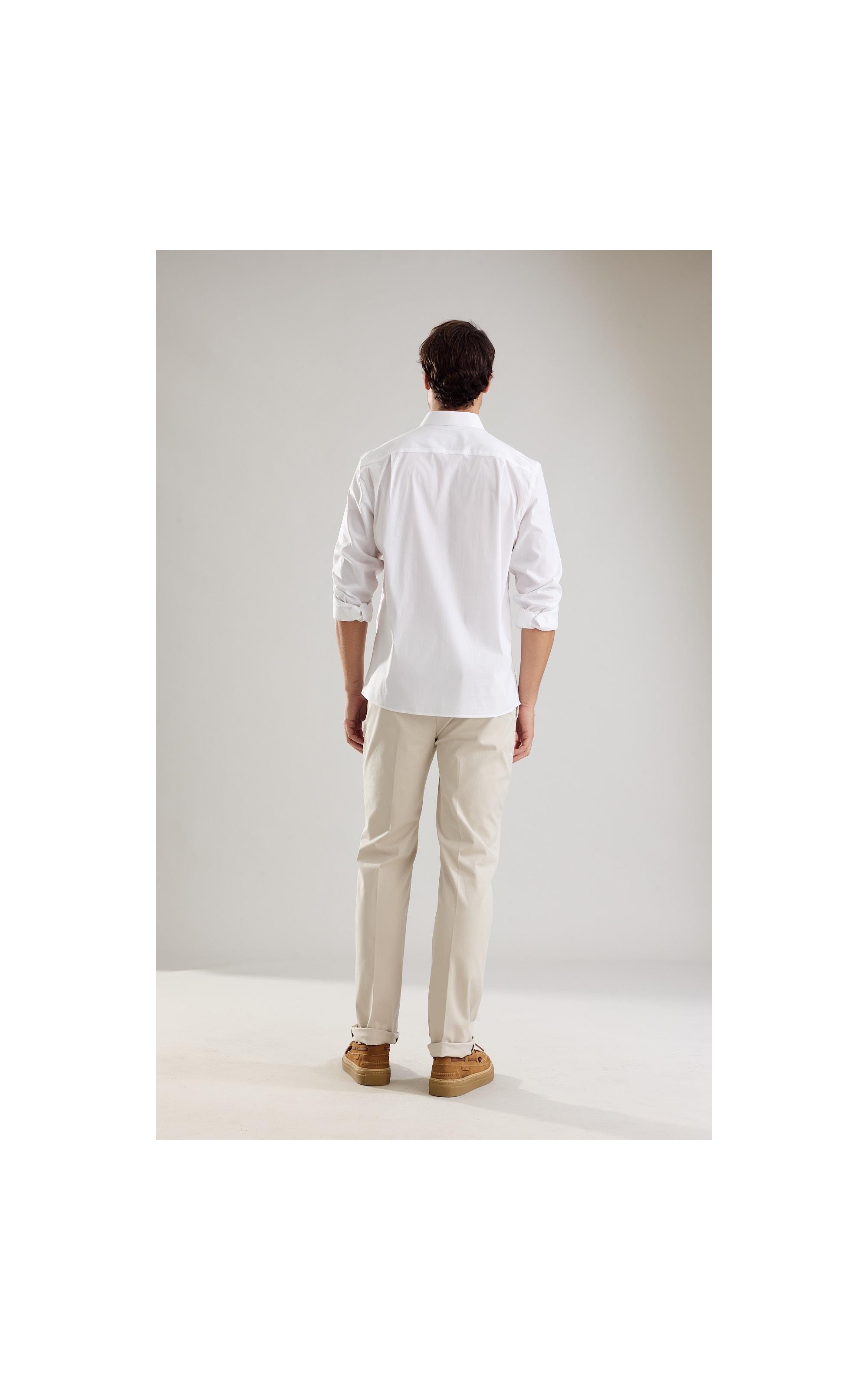 Camisa Wrinckled Cotton Ml Branco